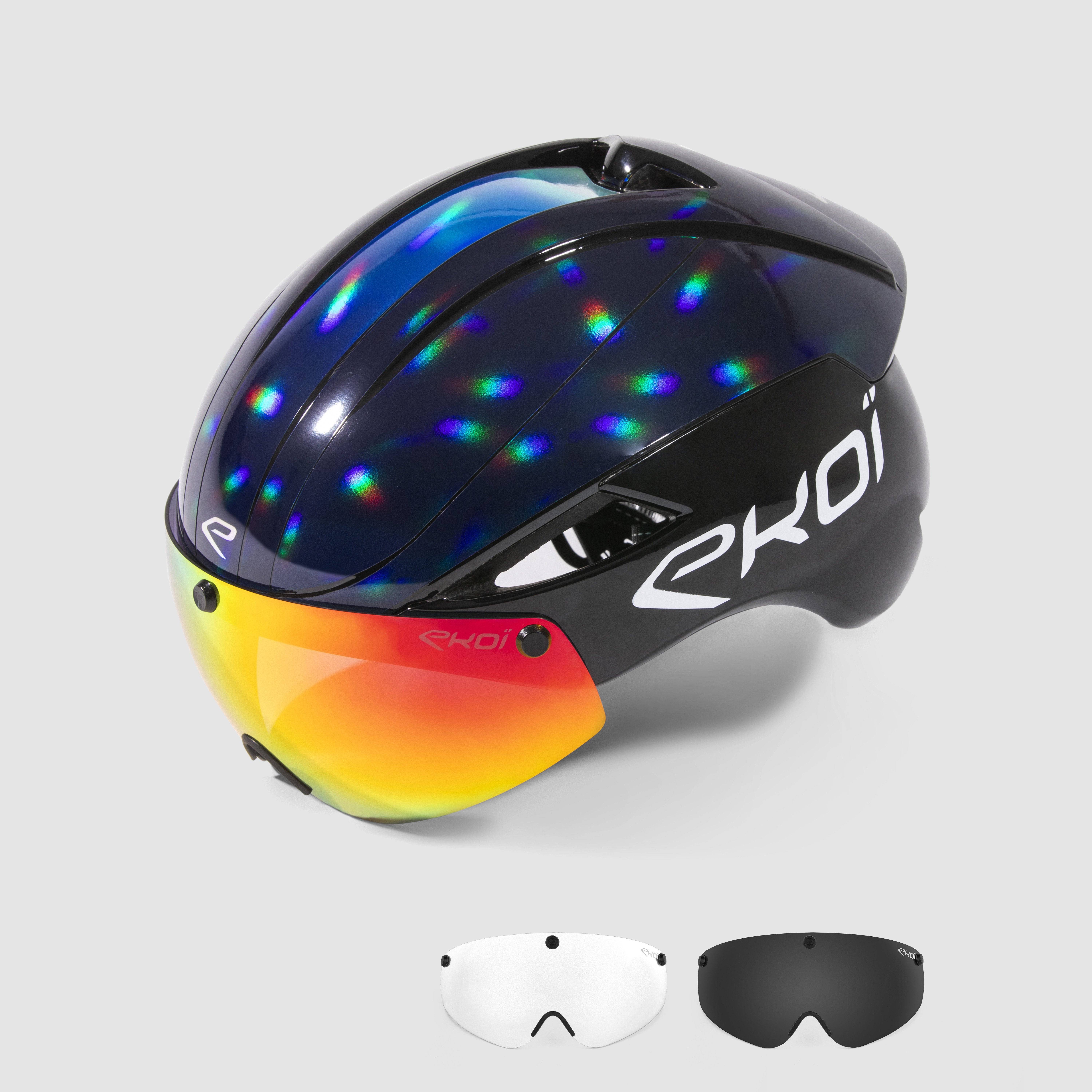 Casque EKOI AERO16 LTD Holographique Bleu