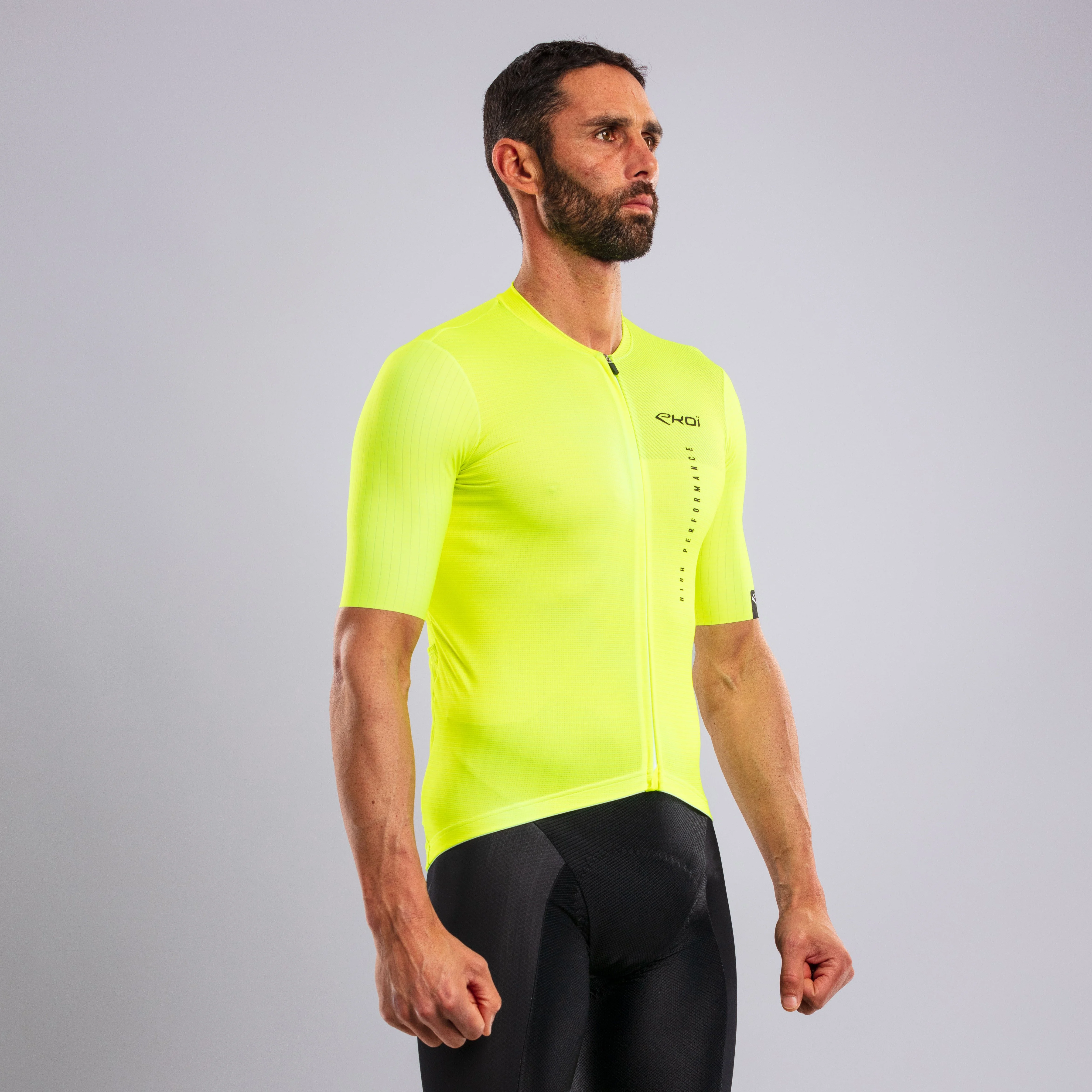 EKOI LINEAR yellow FLUO jersey