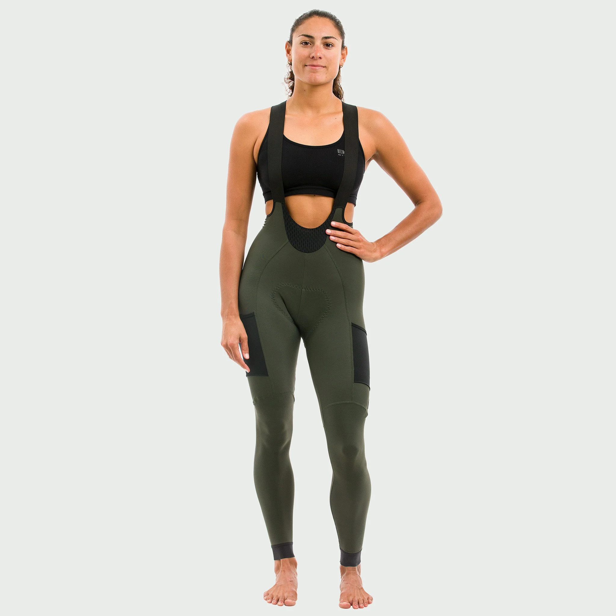 EKOI GRAVEL Women's khaki bib tights