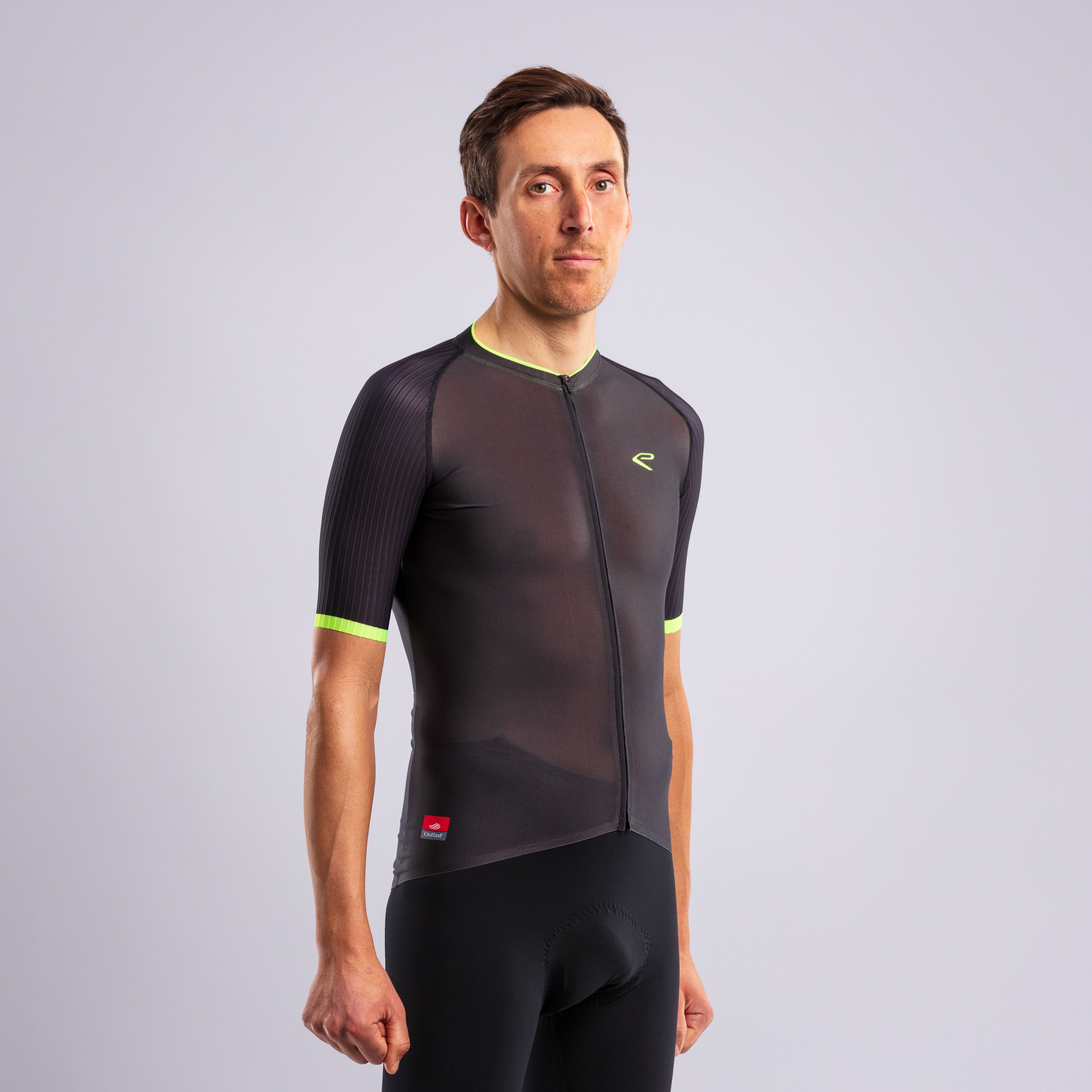EKOI Racing OUTLAST Jersey Black- Fluro yellow