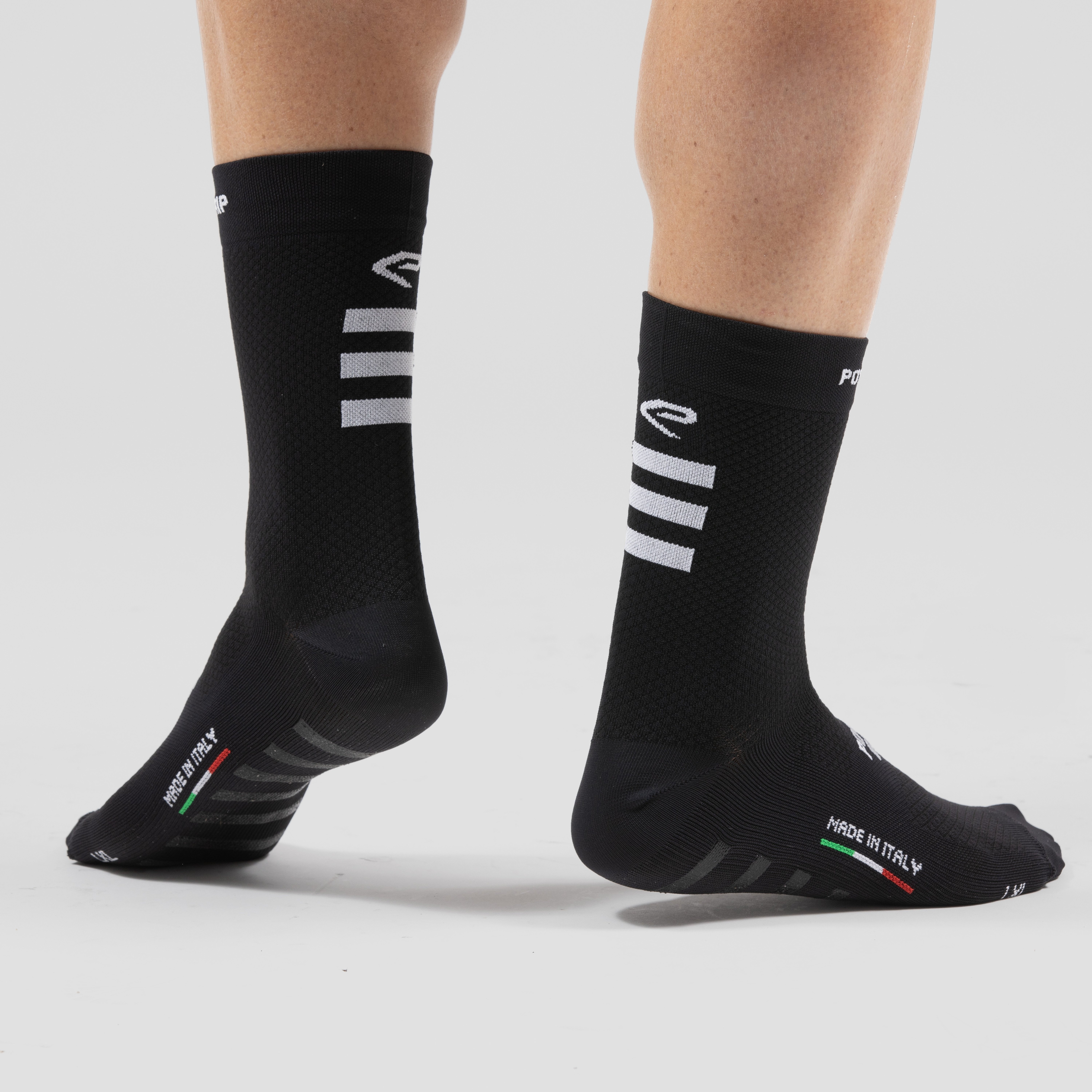 EKOI Racing POWER GRIP Cycling Socks Black 18cm