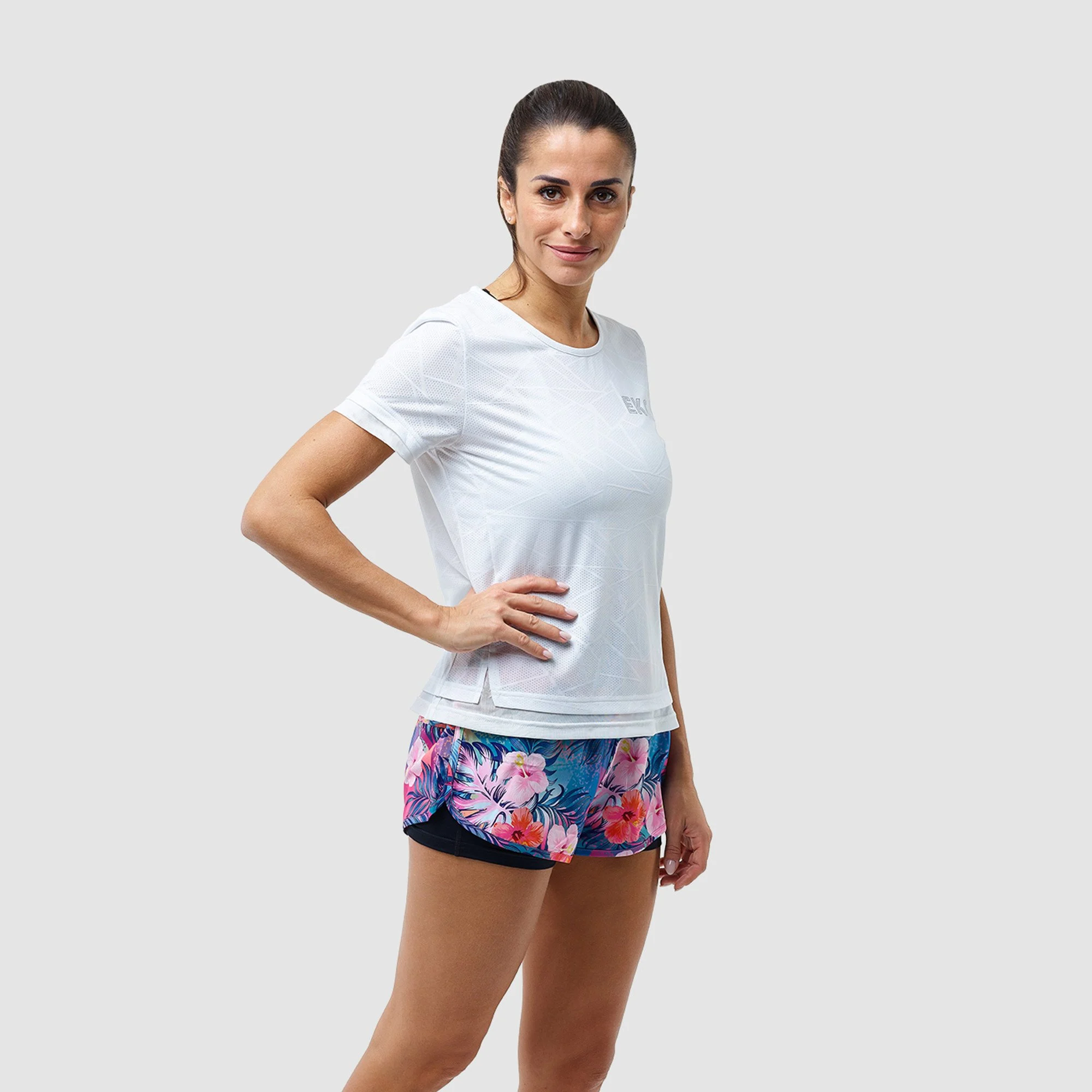 Women Tee Shirt EKOI RUN White