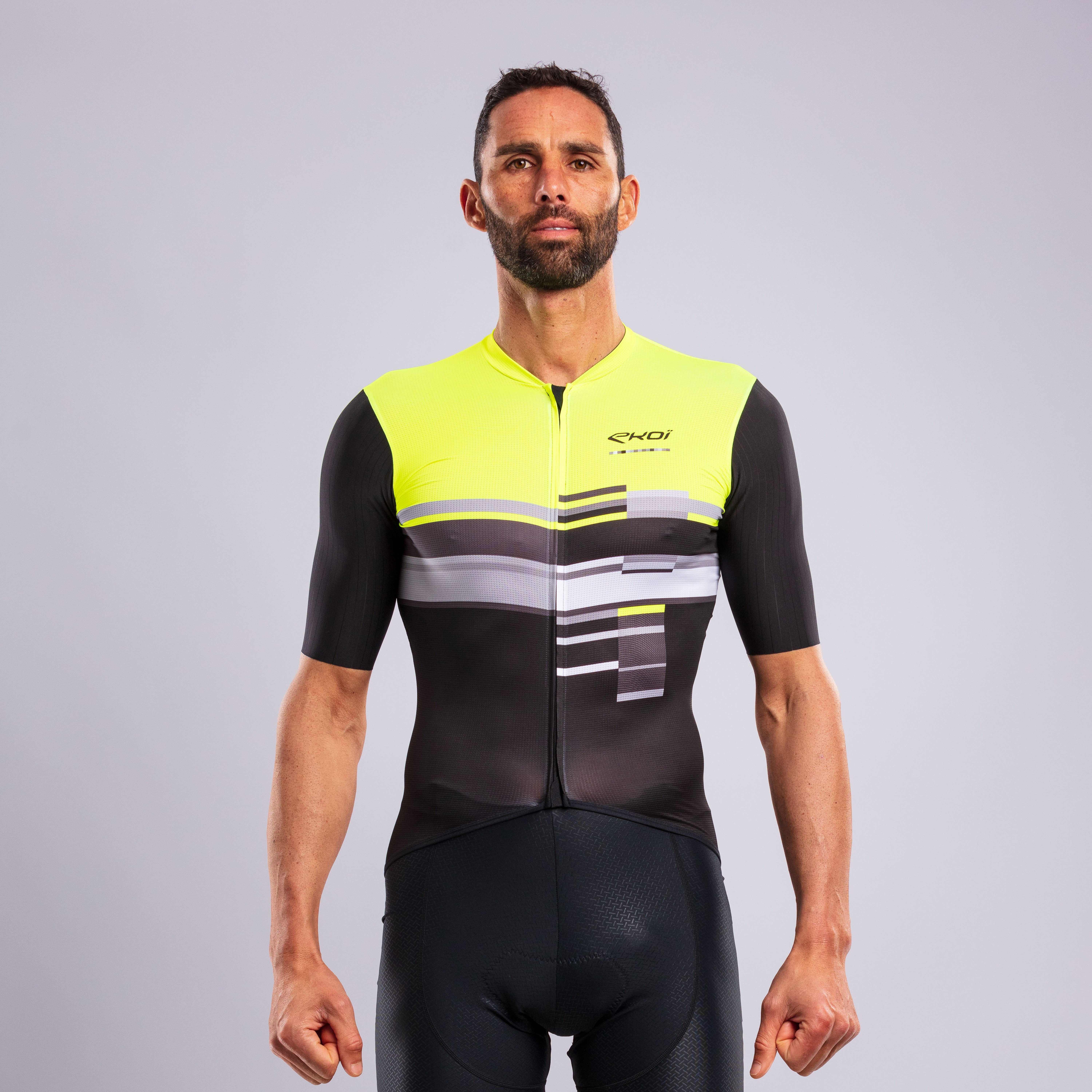 EKOI COLOR BLOCK jersey Fluorescent yellow