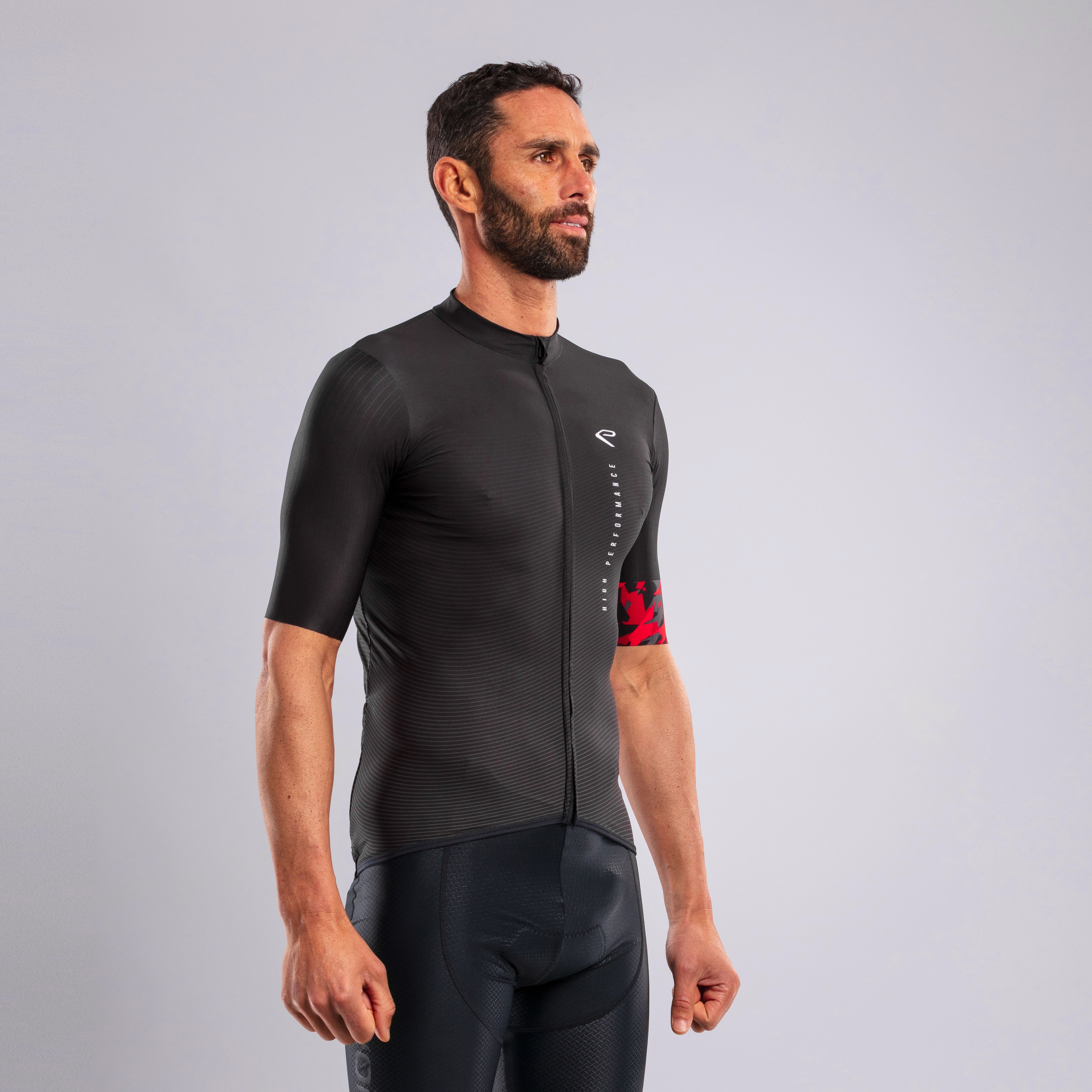 EKOI KAMO CROSS Jersey and Bib Shorts Red Black Combo