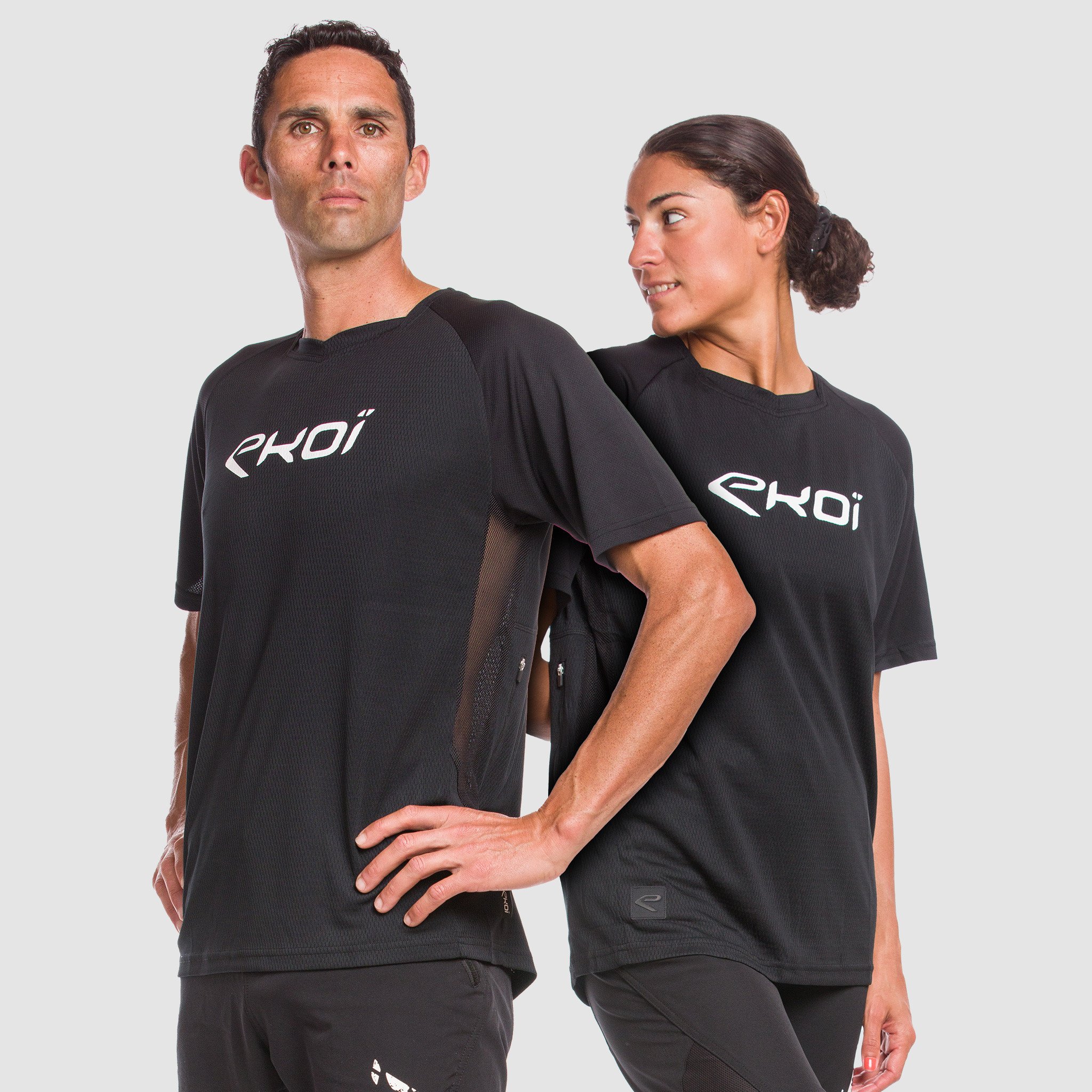 Short Sleeves Jersey EKOI MTB Black