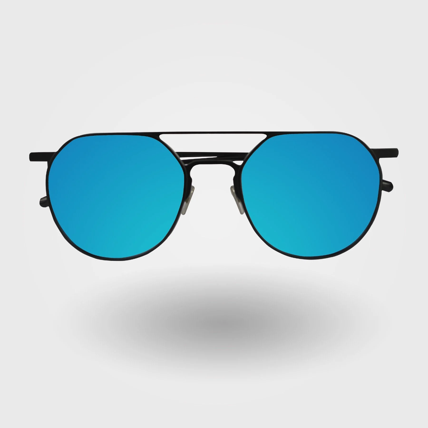 Glasses EKOI METAL Proteam Black - Blue Lenses