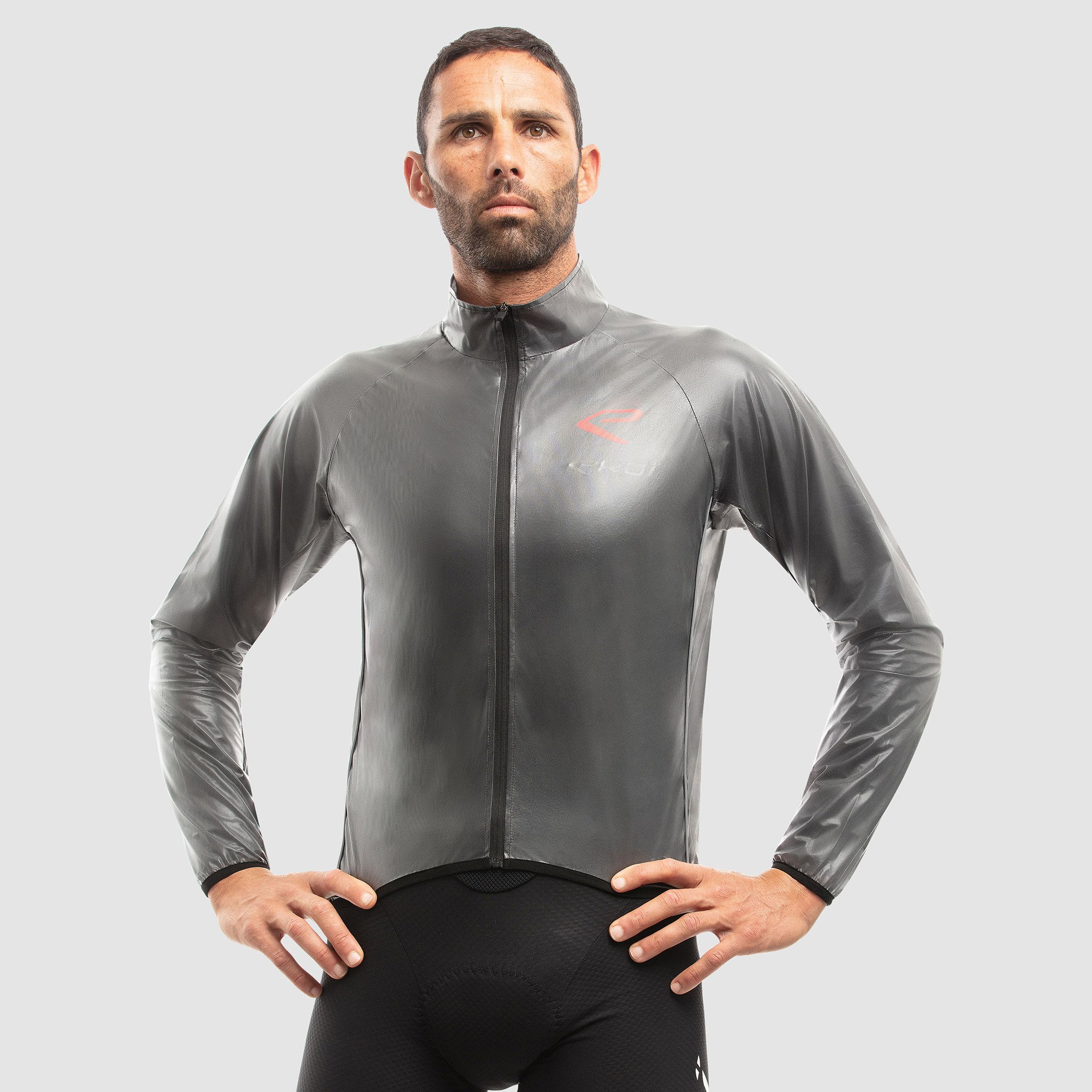 EKOI SHARK Back Pocket Grey rain jacket