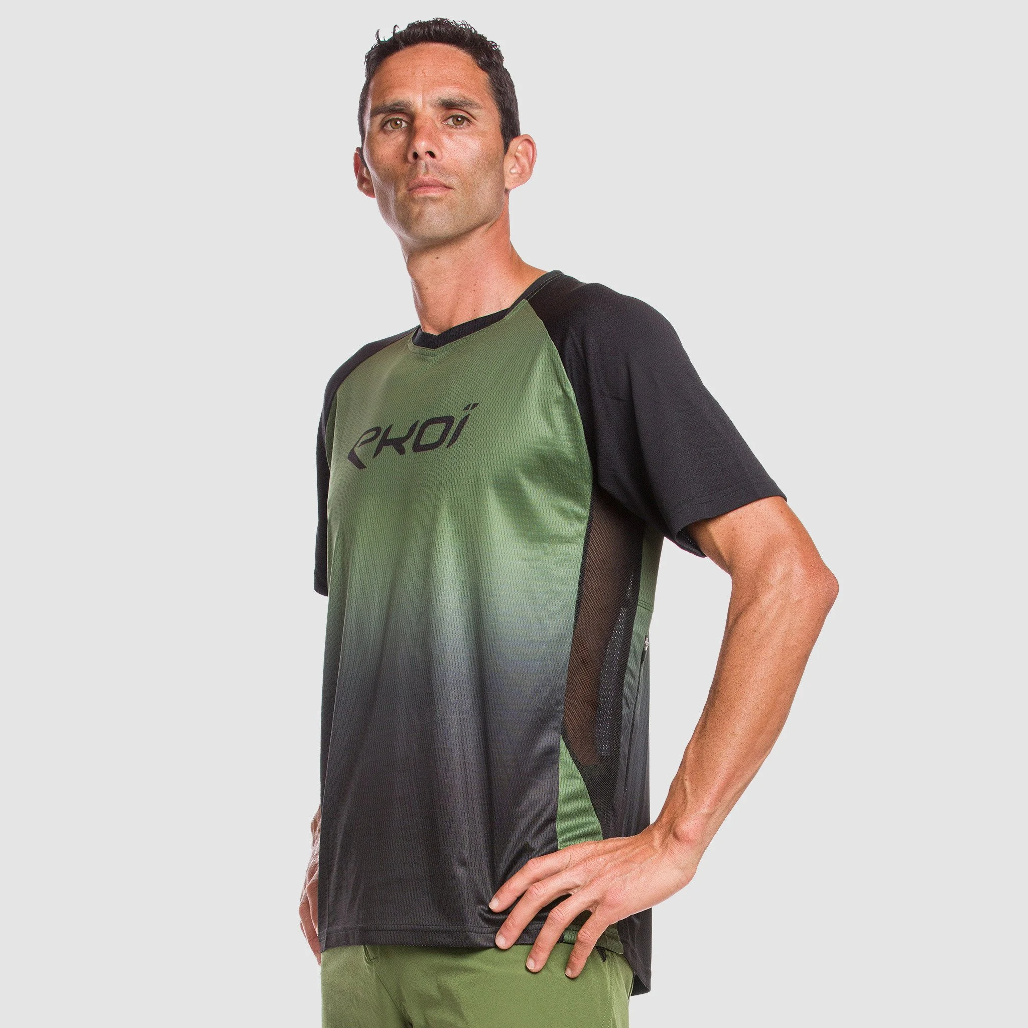 Short Sleeves Jersey EKOI MTB khaki