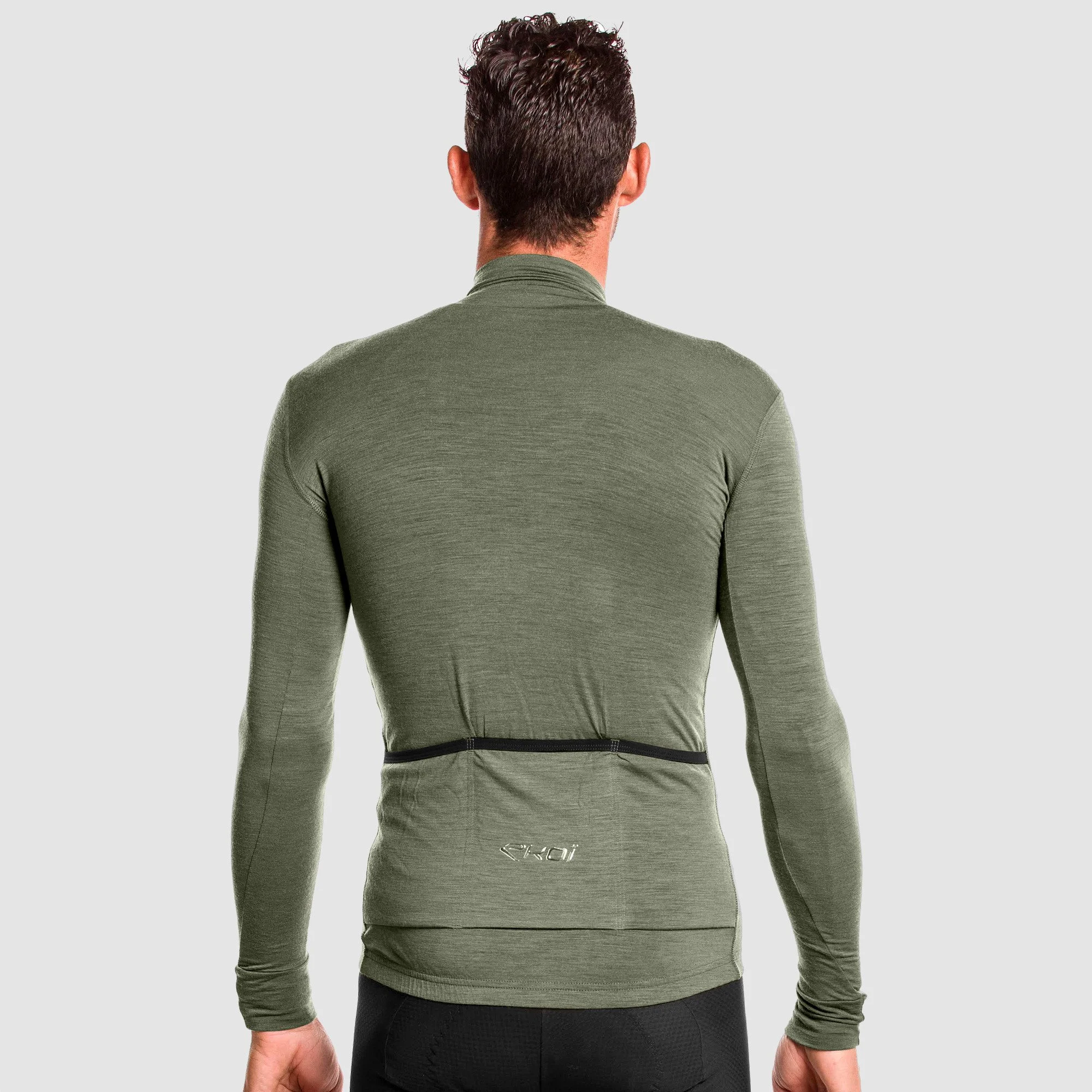 Long SLLEVES JERSY EKOI MERINOS KAKI