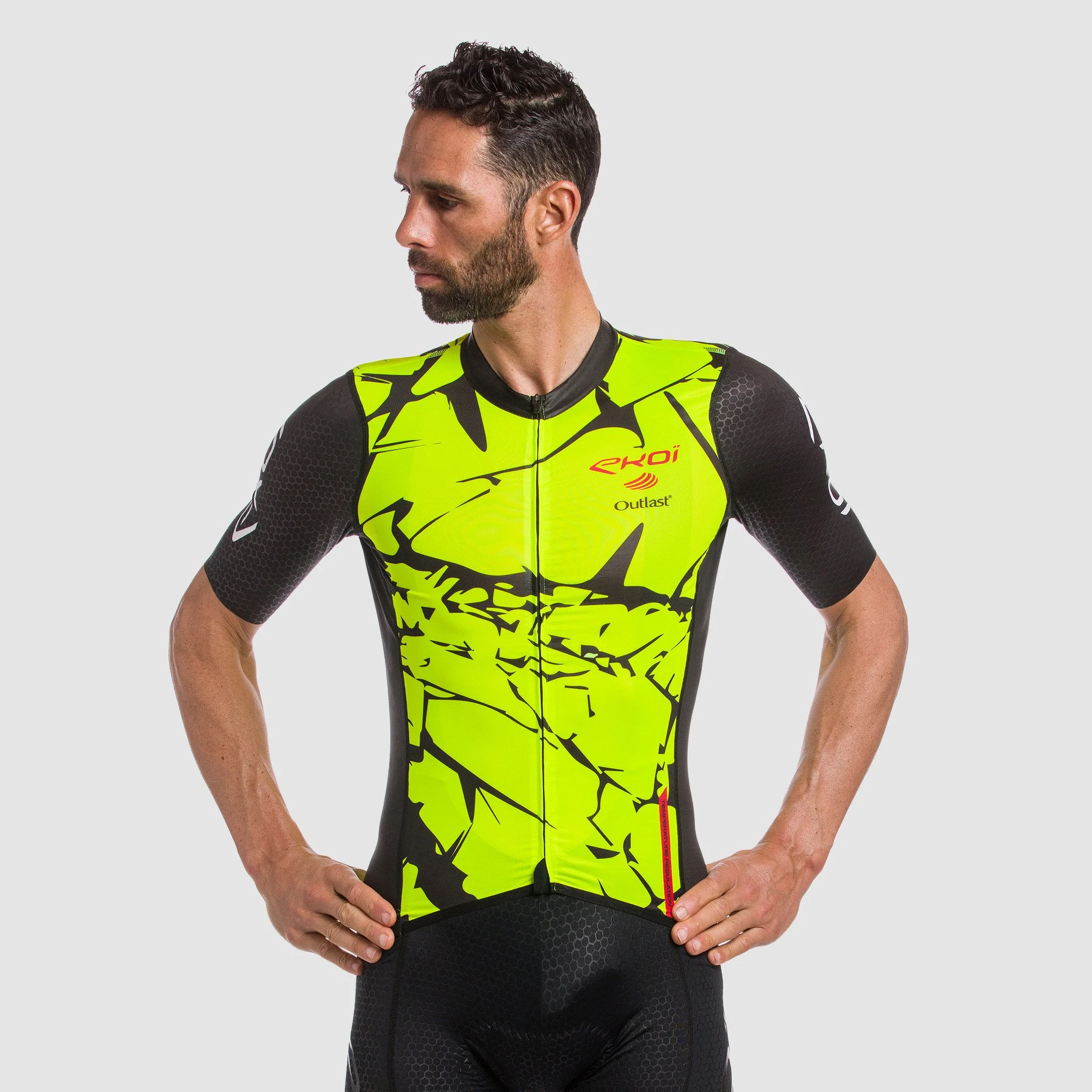 SUMMER JERSEY EKOI OUTLAST MARBRE NEON YELLOW