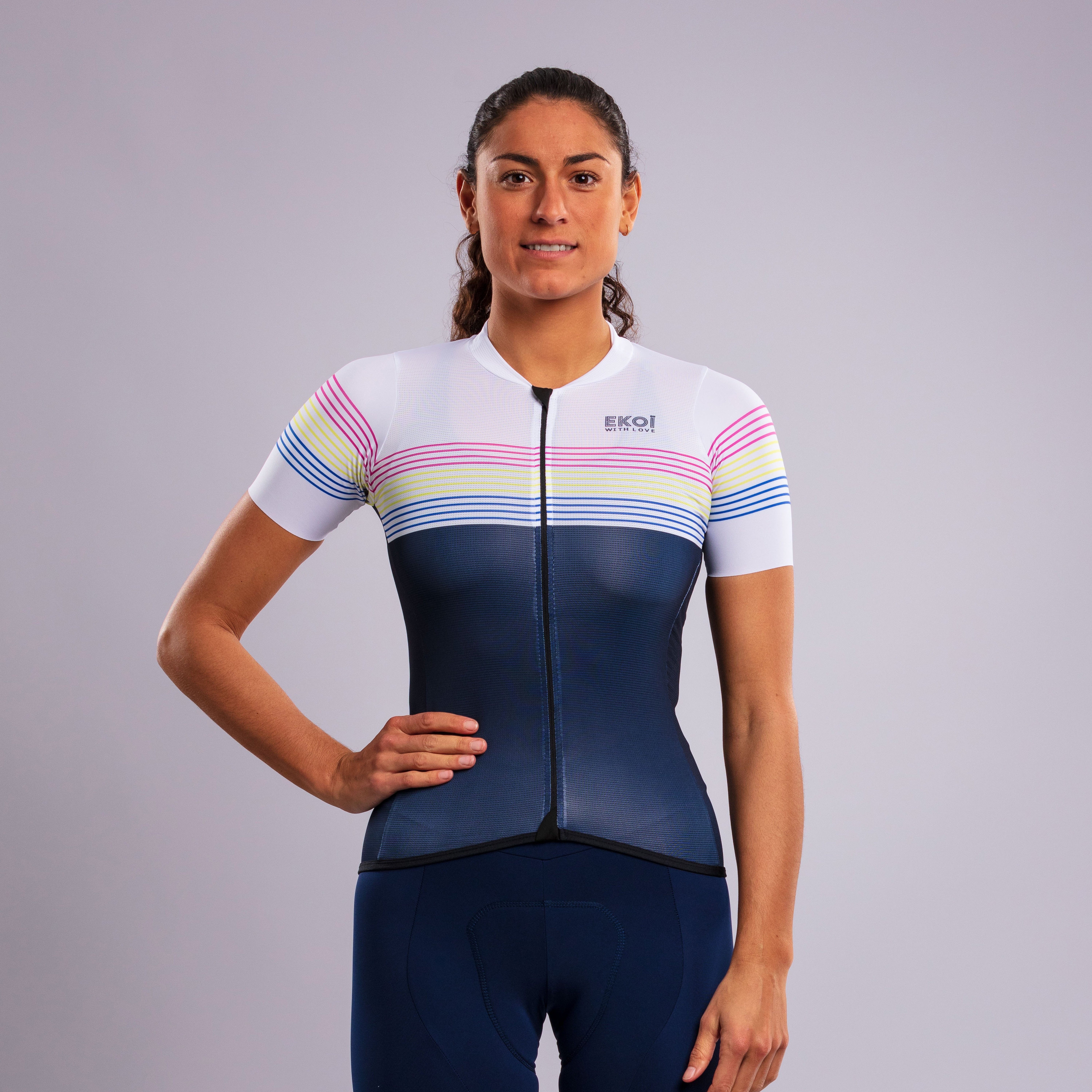 Women's EKOI ROAD LINES Jersey Navy