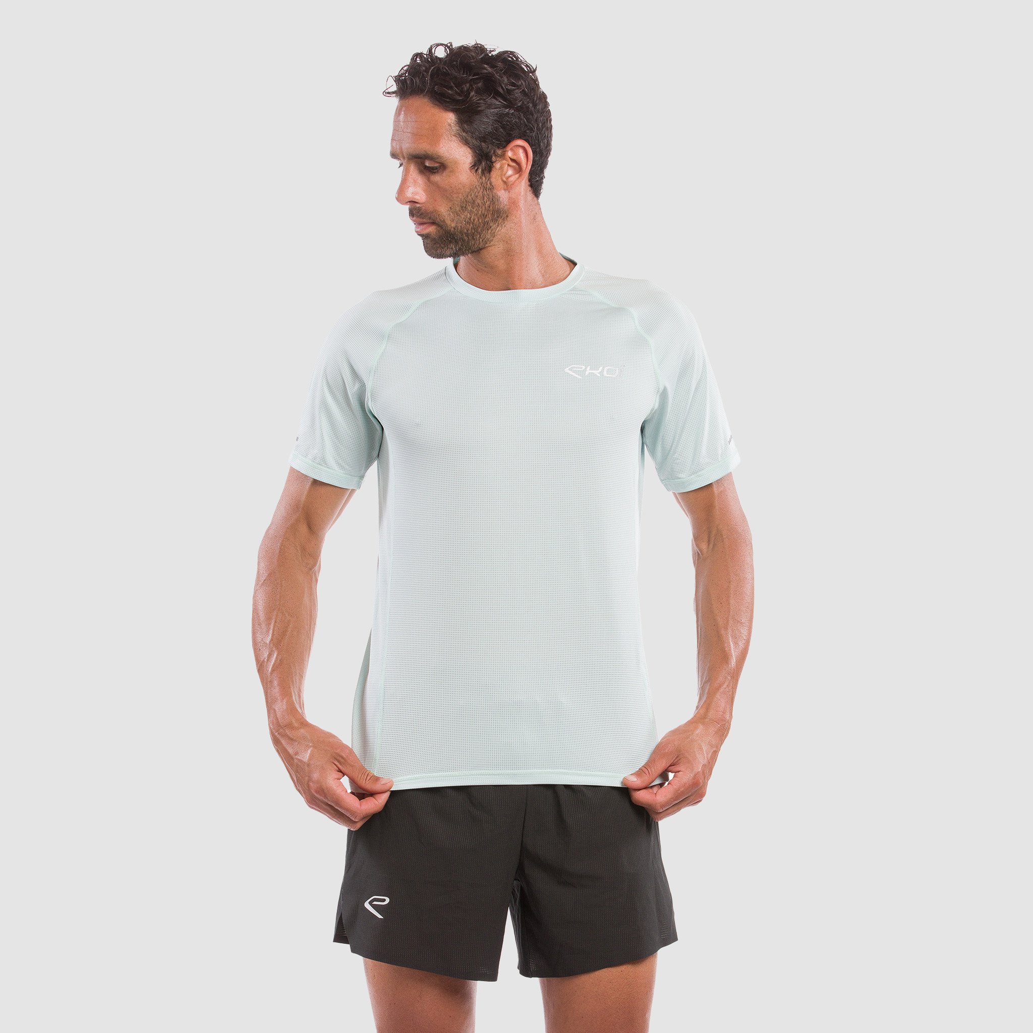 MEN TEE SHIRT DRY FAST EKOI RUN AQUA