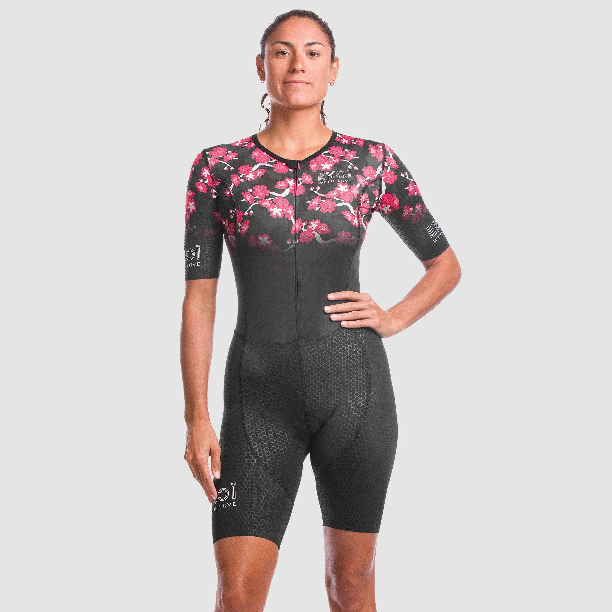 NATHALIE SIMON women's black tri-suit by