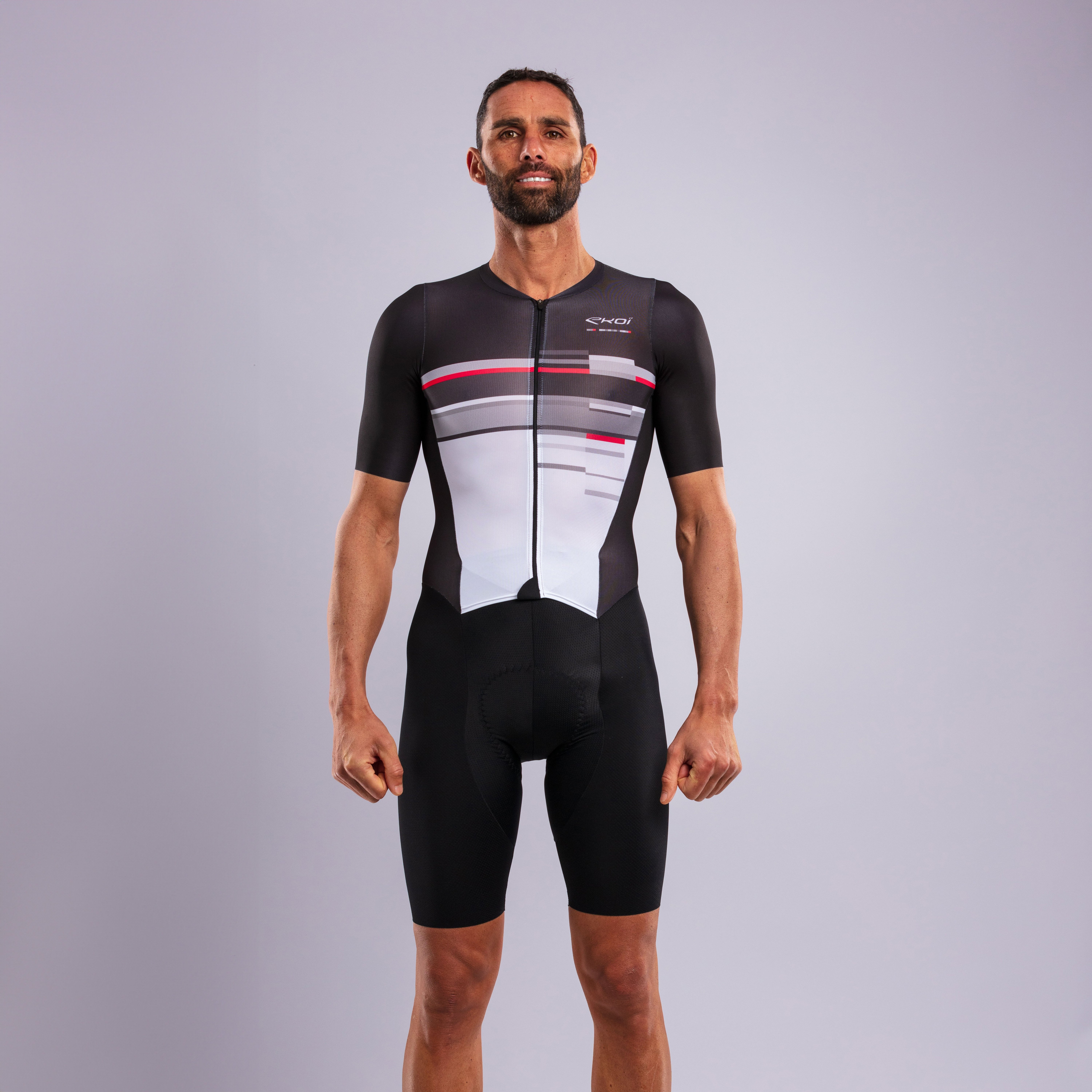 EKOI Perf COLOR BLOCK road suit Black