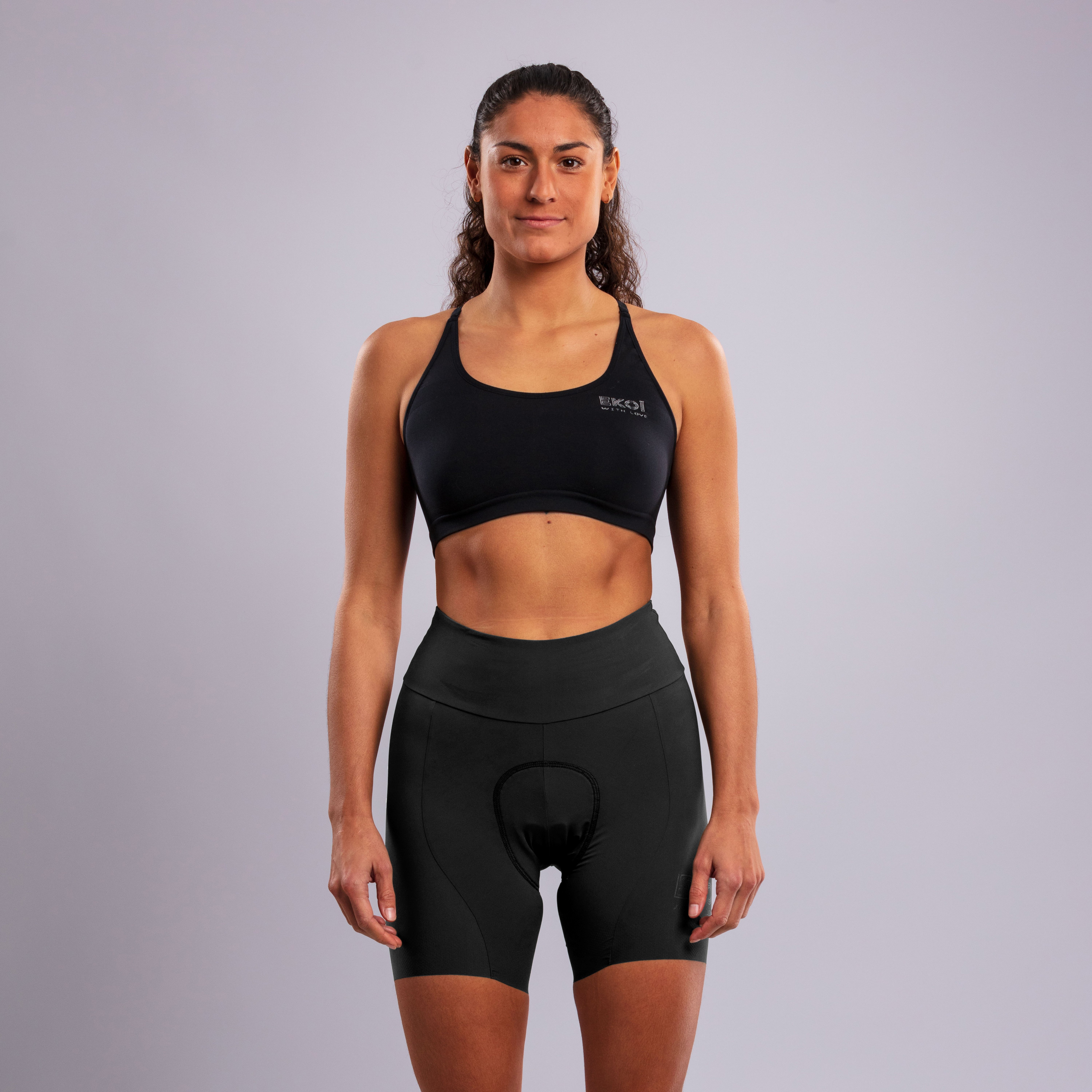 Women's EKOI Perf Essential Black Bib Shorts