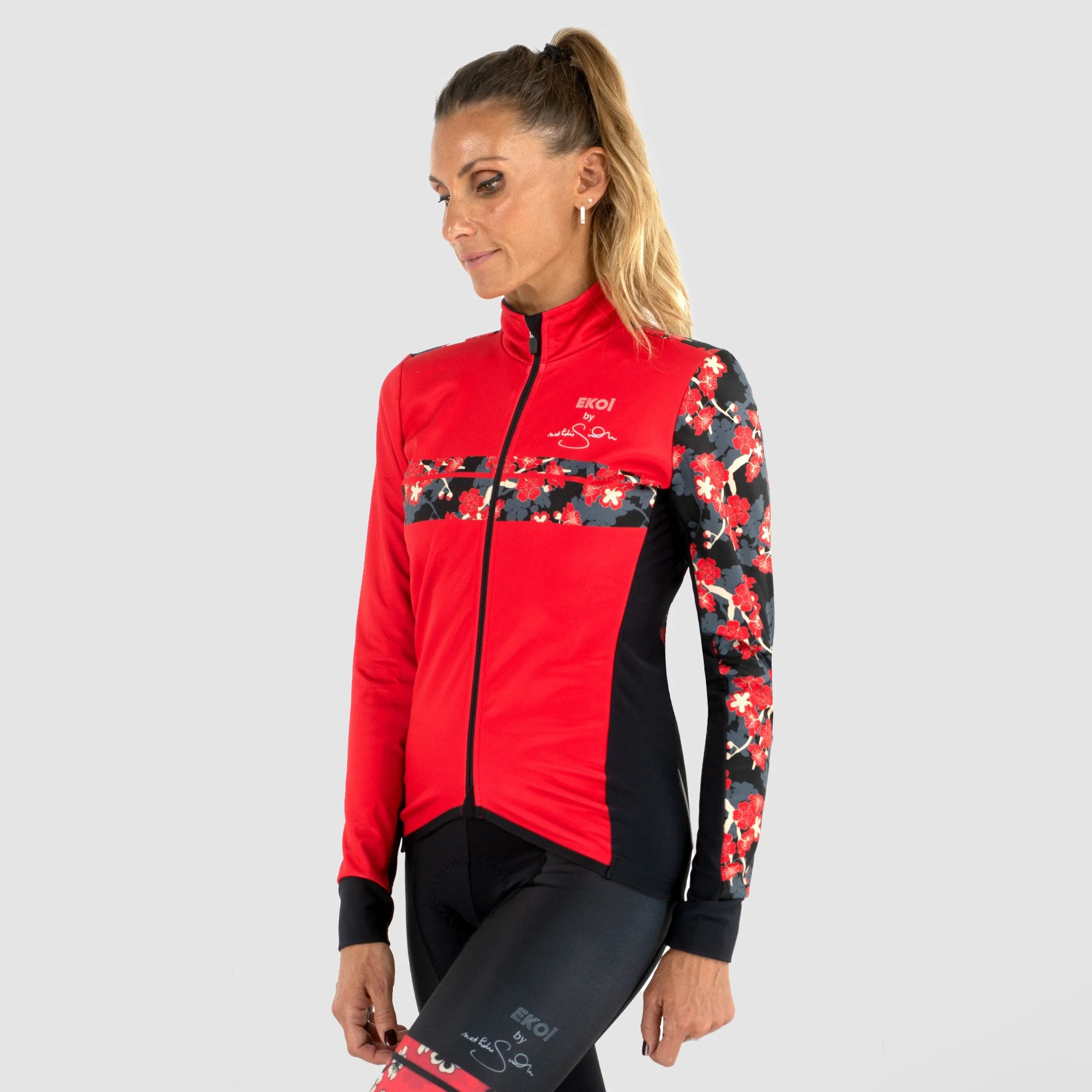 Nathalie Simon women's red thermal jacket by EKOÏ