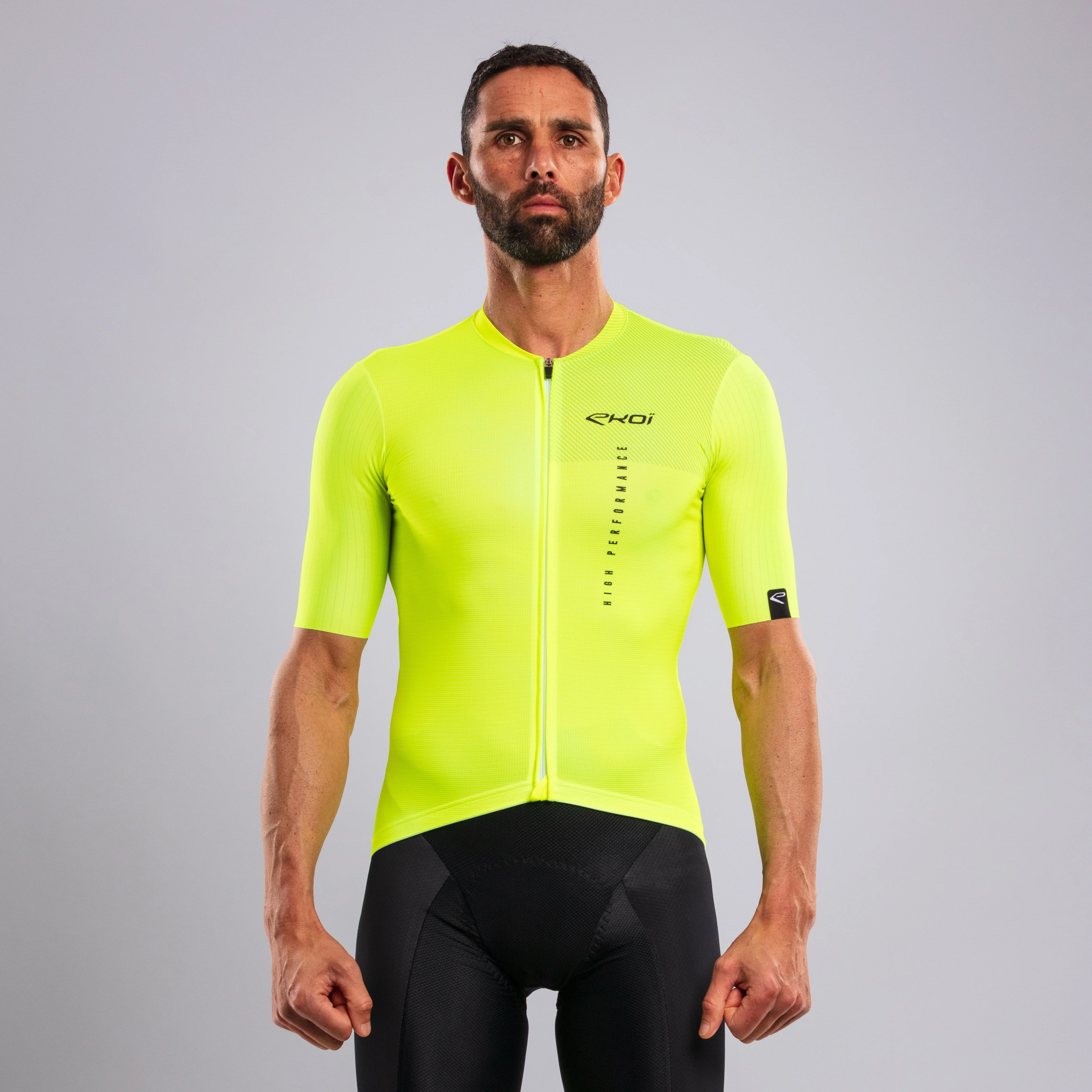 EKOI LINEAR yellow FLUO jersey
