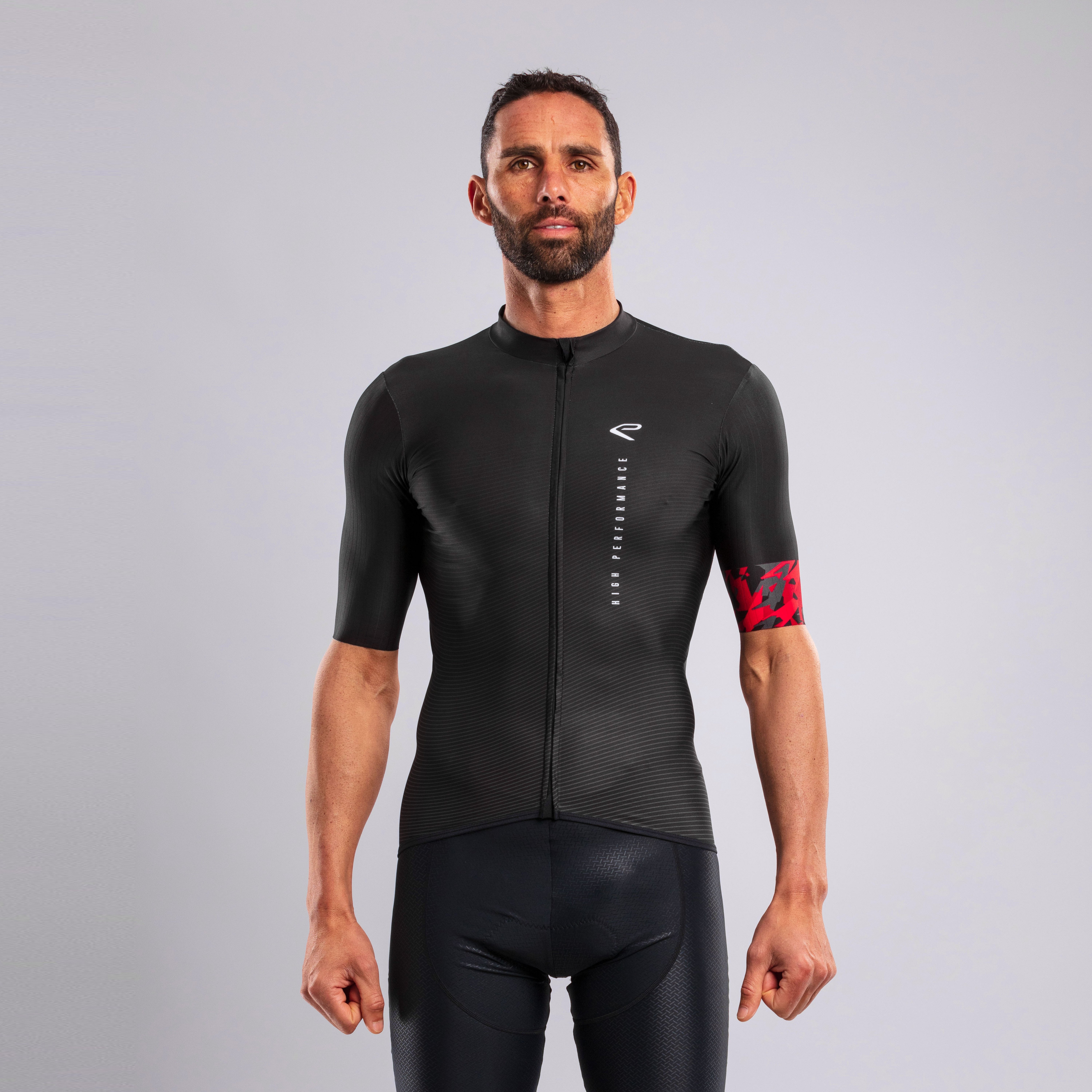 EKOI KAMO CROSS Jersey and Bib Shorts Red Black Combo