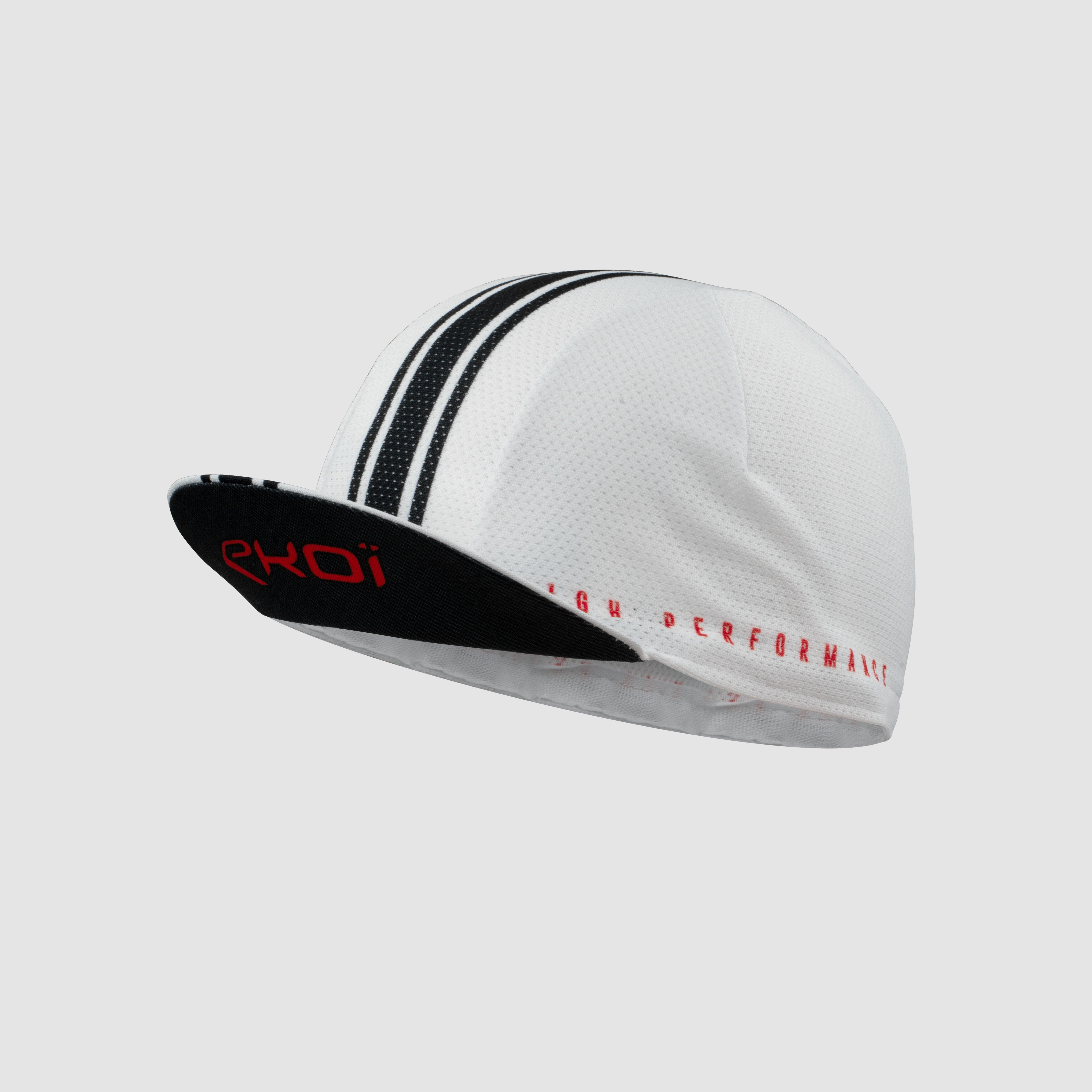 EKOI Perf LINEAR Cycling Cap White