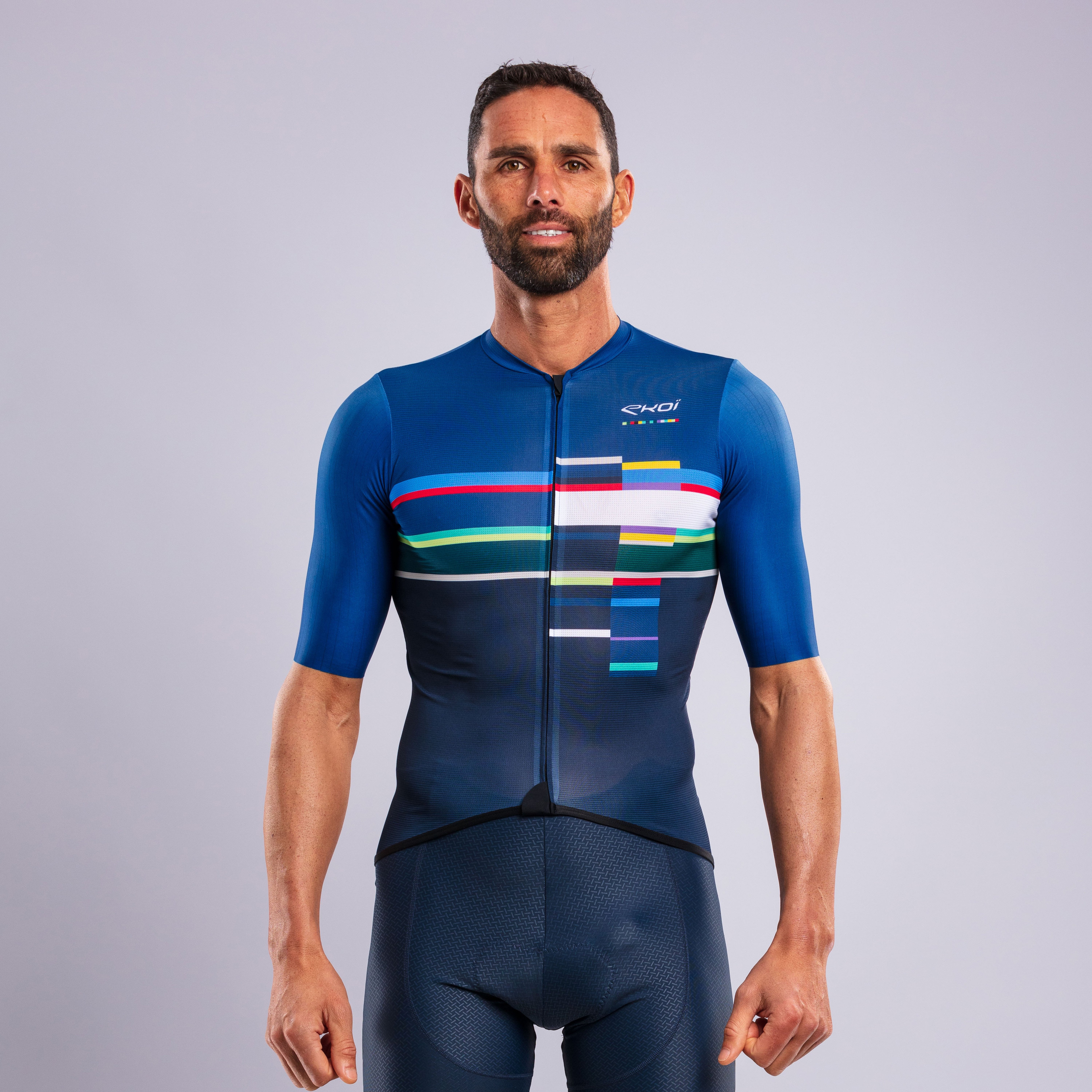 EKOI COLOR BLOCK Jersey Navy