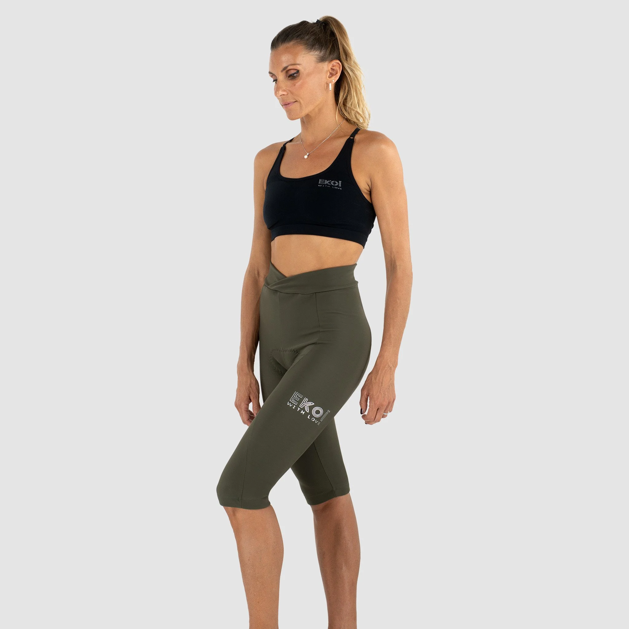 EKOI Women's Kkaki 3/4 bib knicks