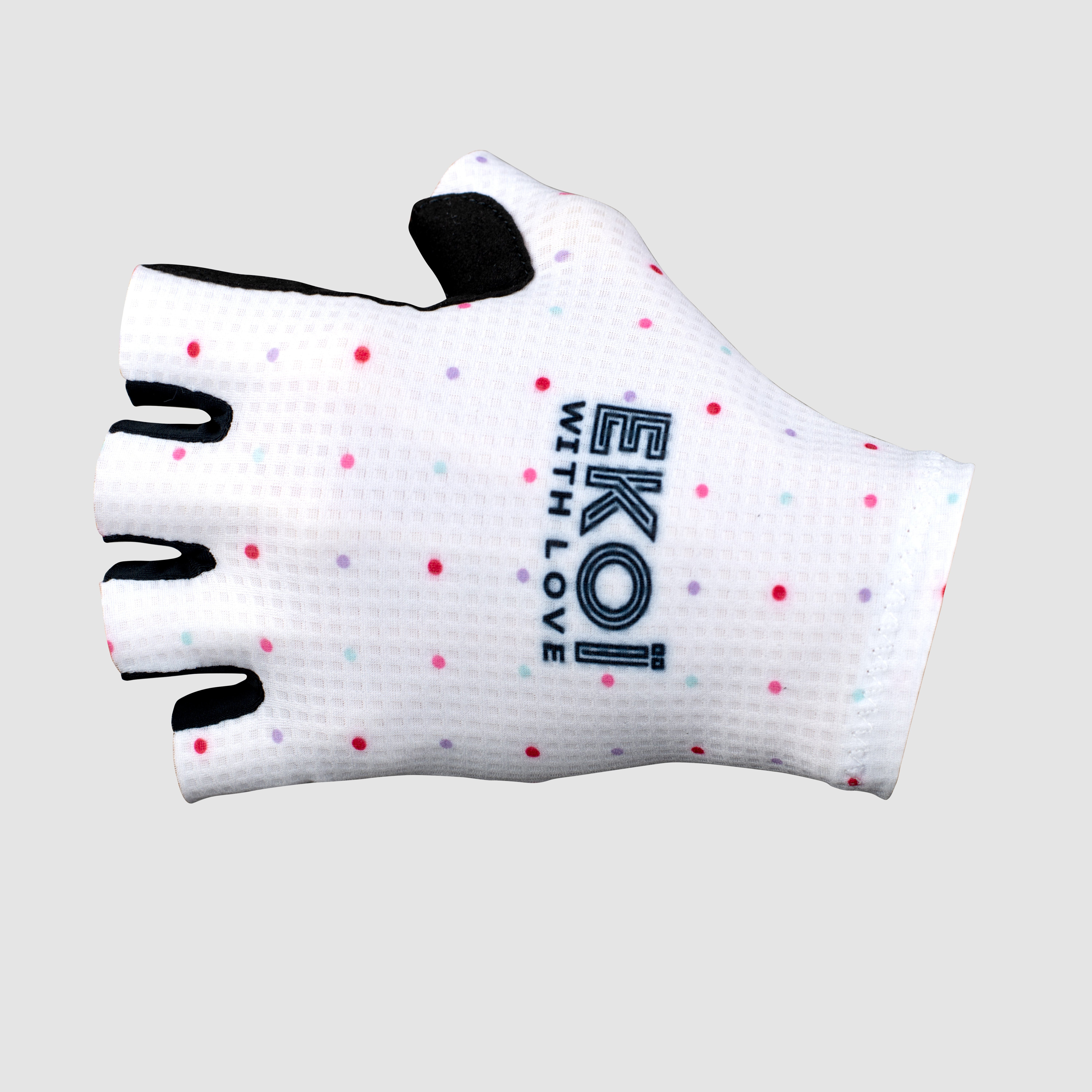 EKOI DOTS Women's WHITE cycling gloves