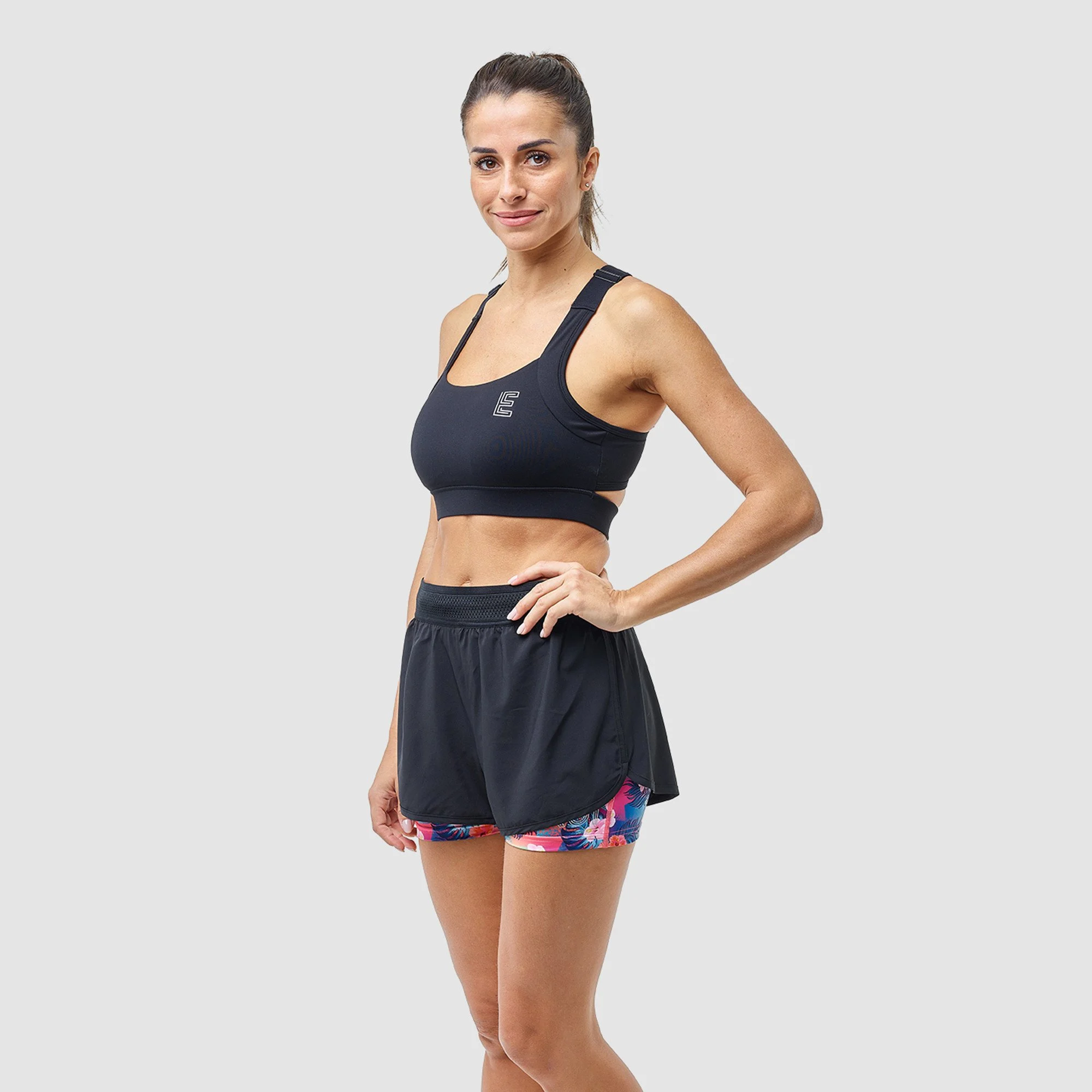 Women Shorts EKOI RUN 2 in 1 Black