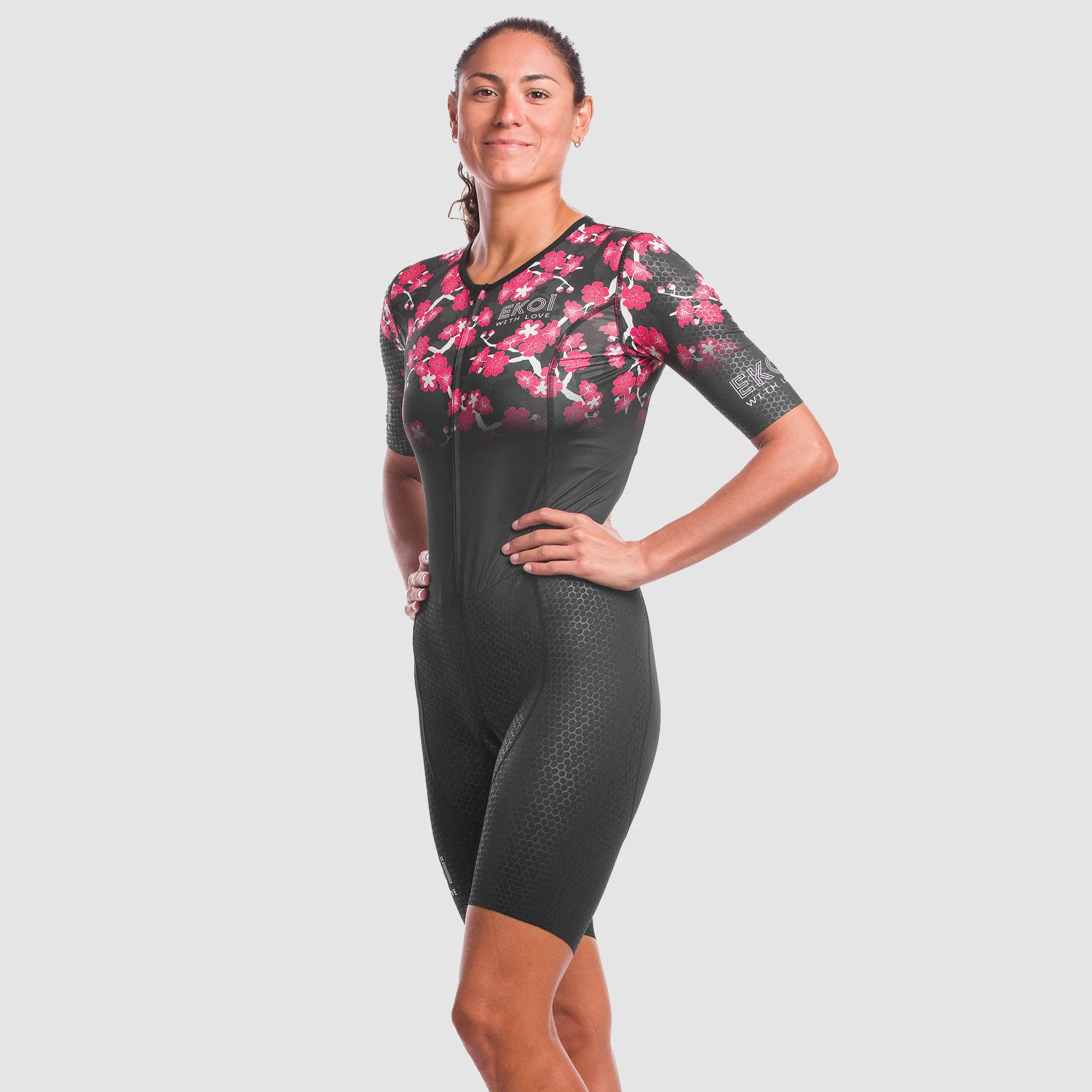 NATHALIE SIMON women's black tri-suit by