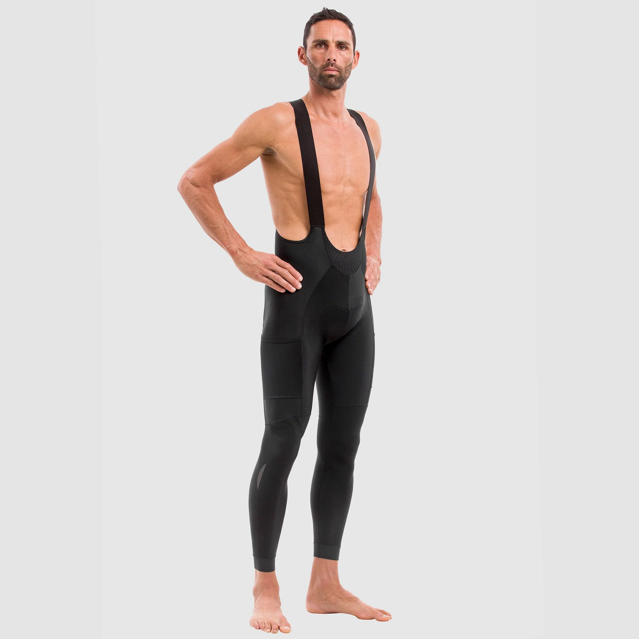 EKOI Gravel Cargo black winter bib tights