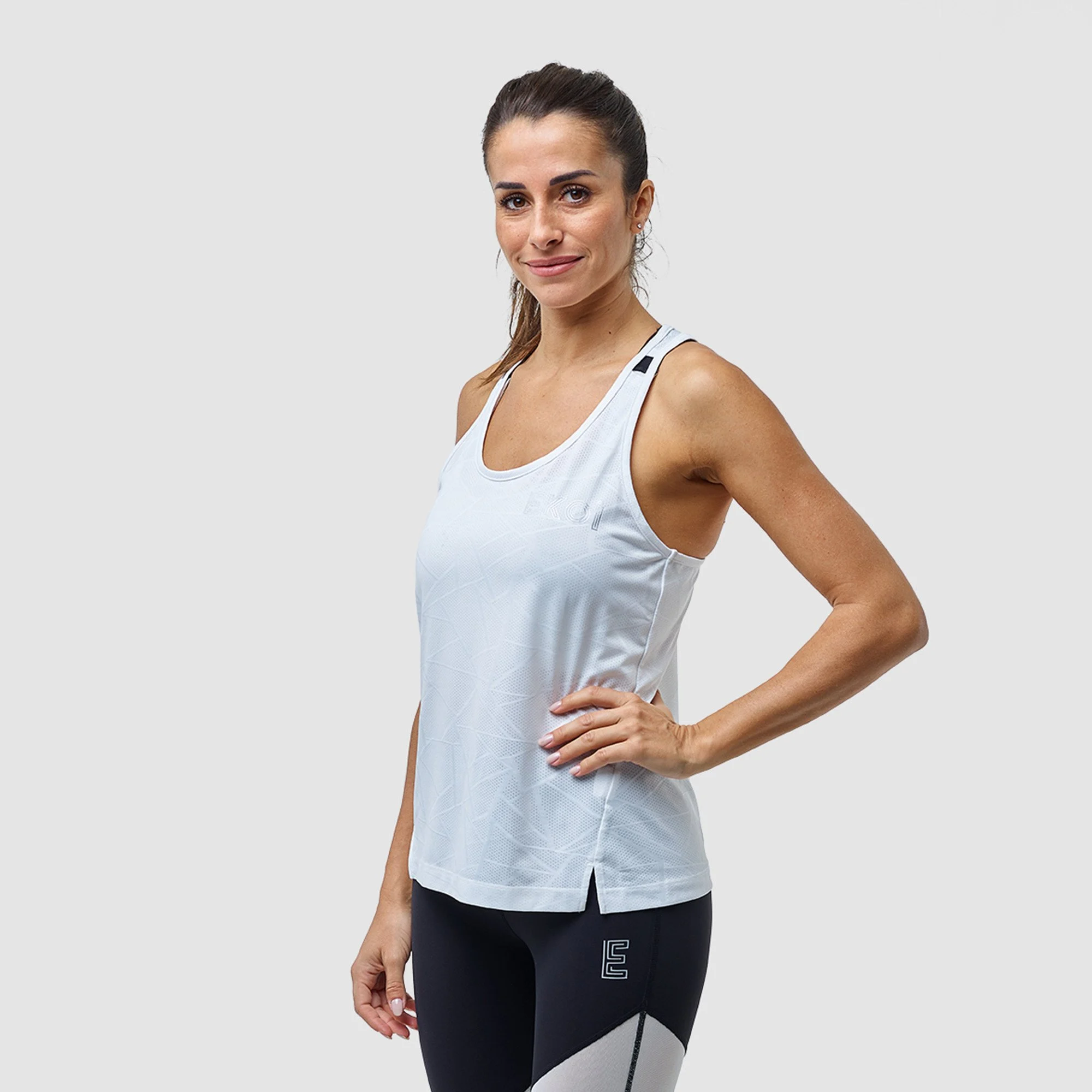 Women Tank Top EKOI RUN White