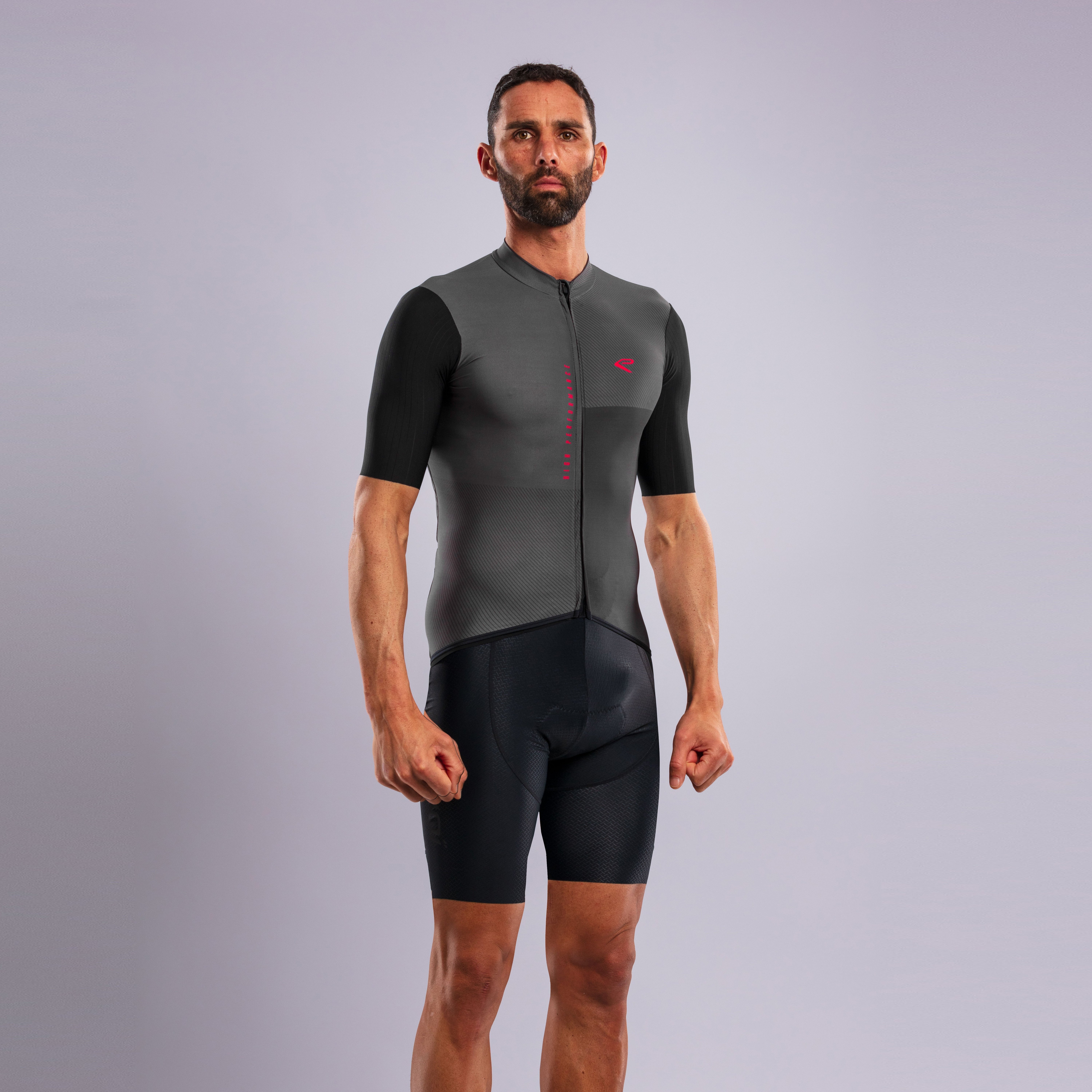 EKOÏ MONOCHROME black jersey and black Cross bib shorts combo