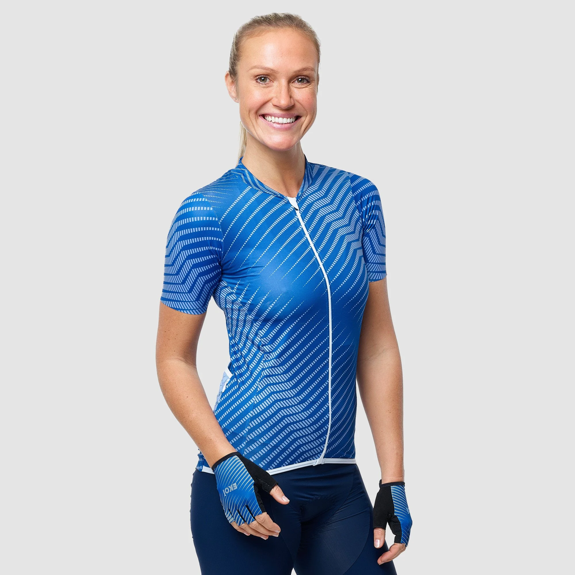 EKOI LINEAR Ladies Jersey Blue