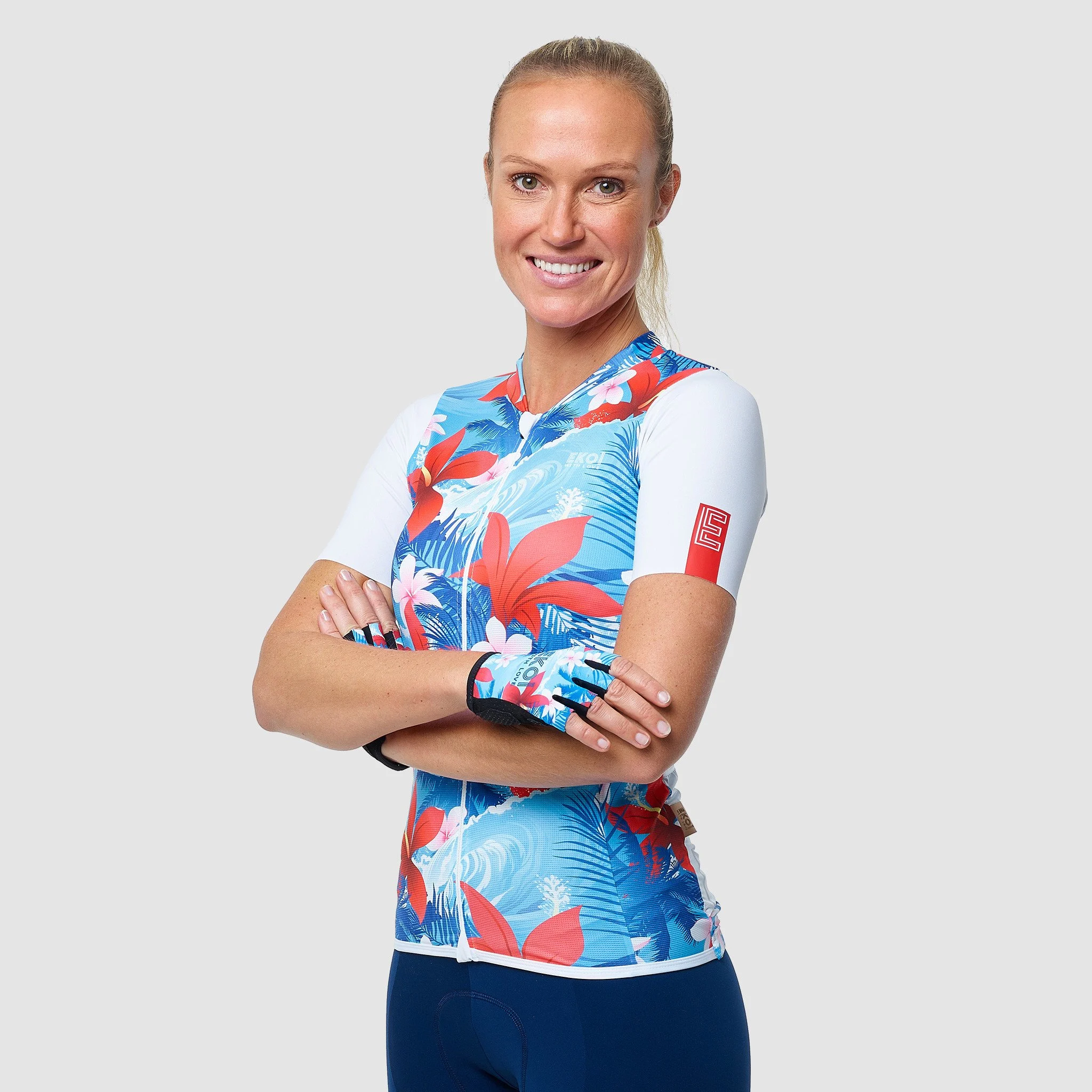 Women Jersey EKOI TROPICAL Blue