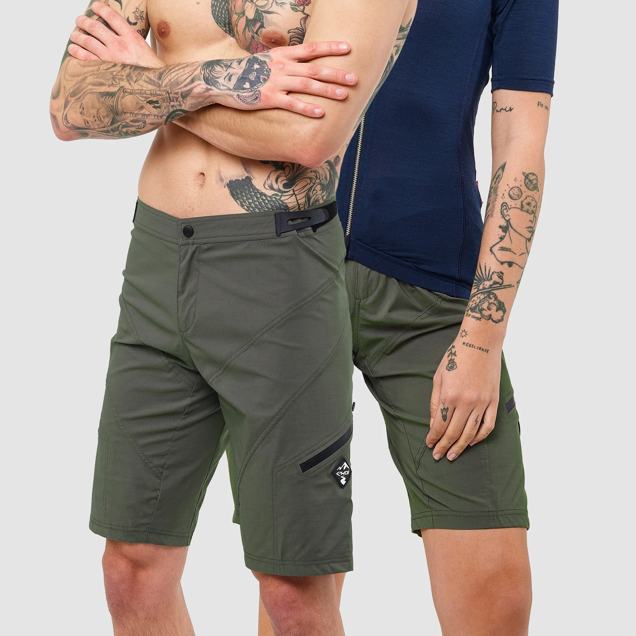 Unisex Shorts EKOI GRAVEL CONFORT Kaki
