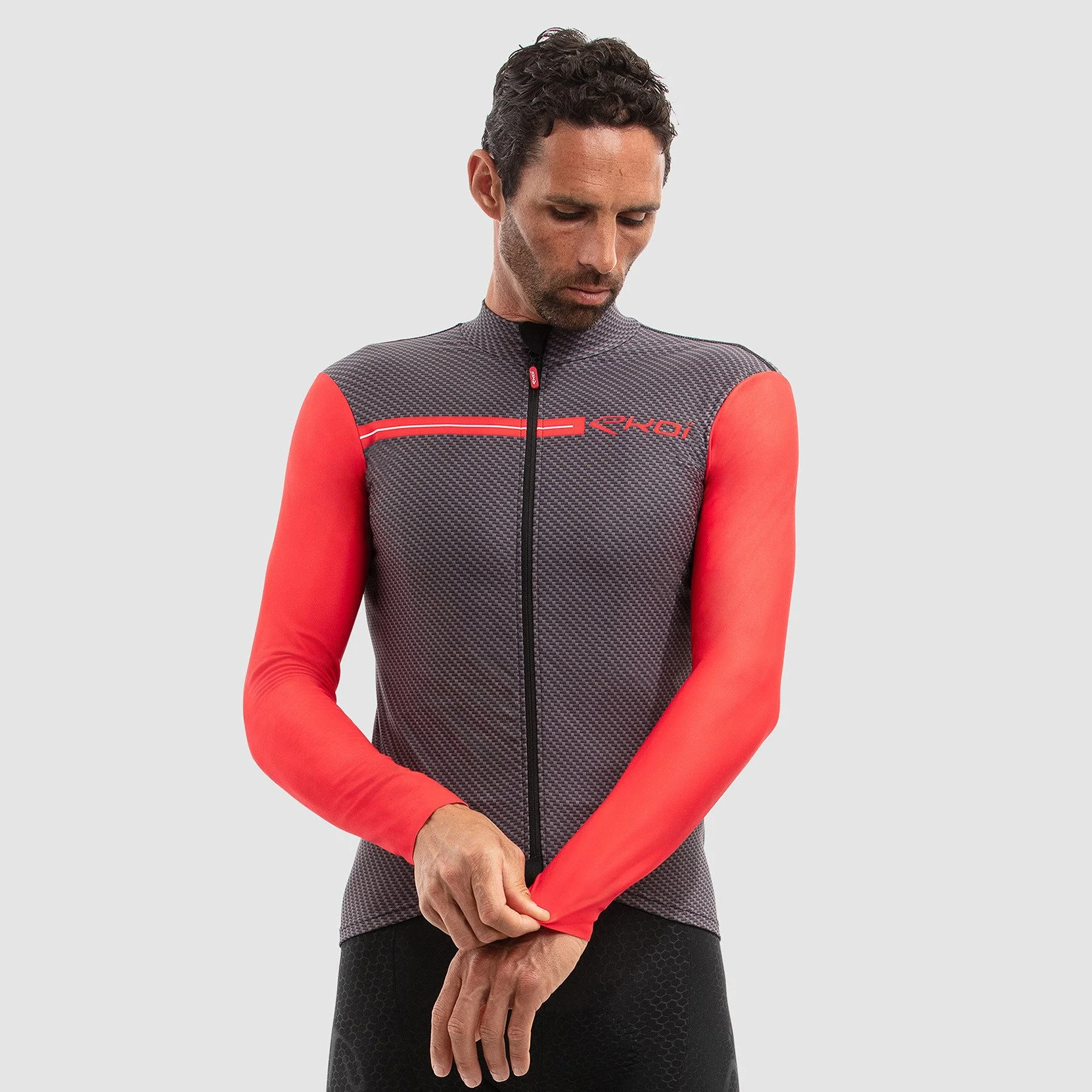 LONG SLEEVES JERSEY EKOI CARBON RED