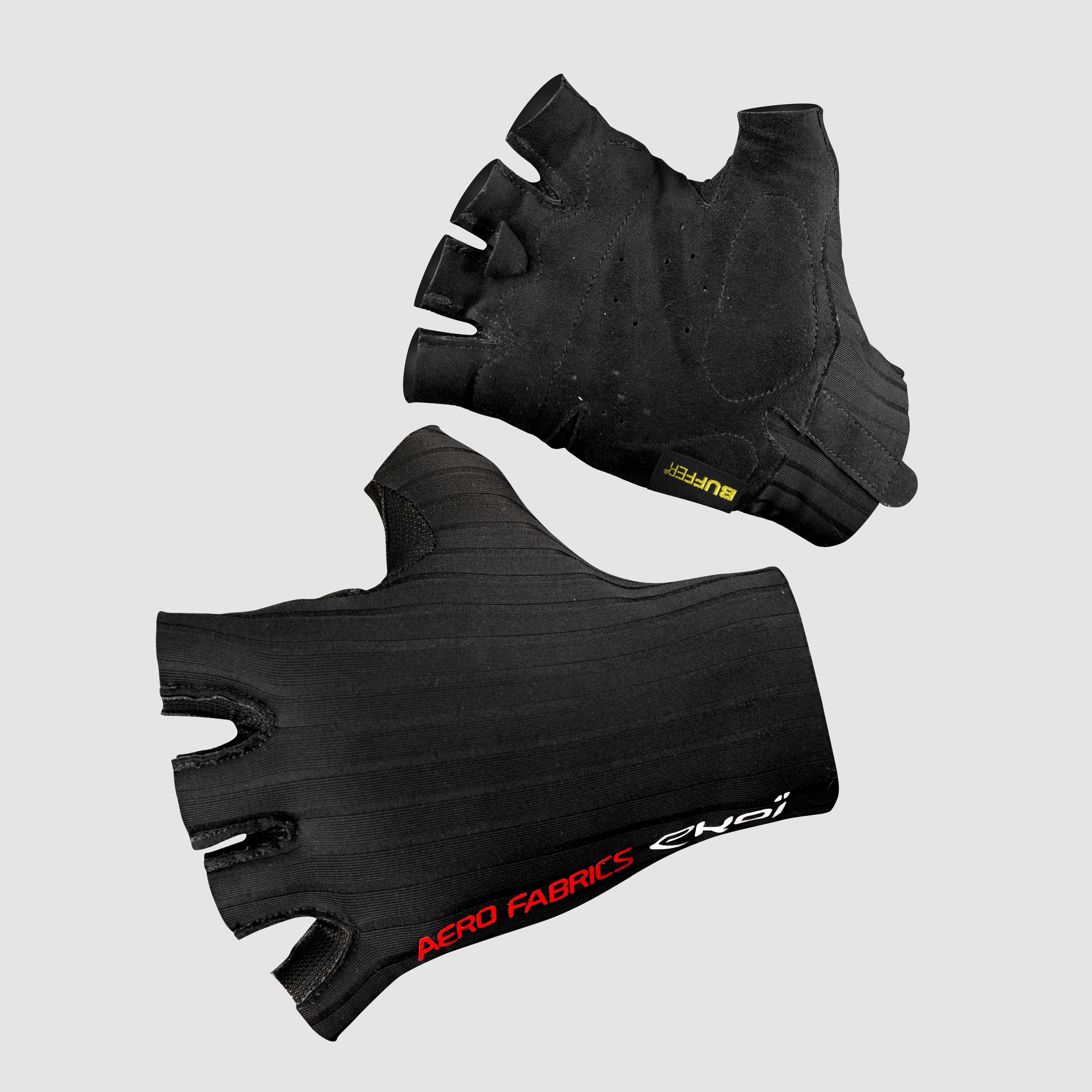 Gants vélo EKOI Racing Aéro Buffer Noir