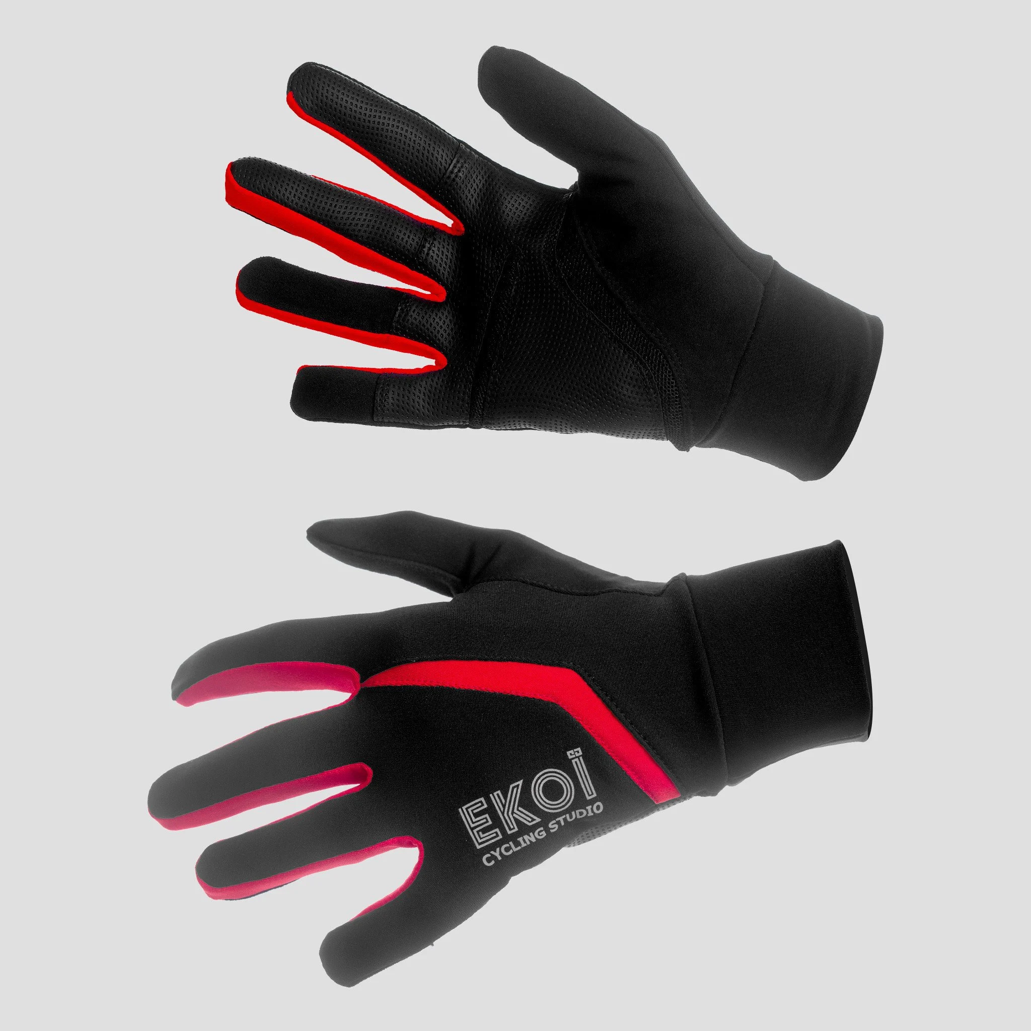 EKOI Women's red long-fingered gloves