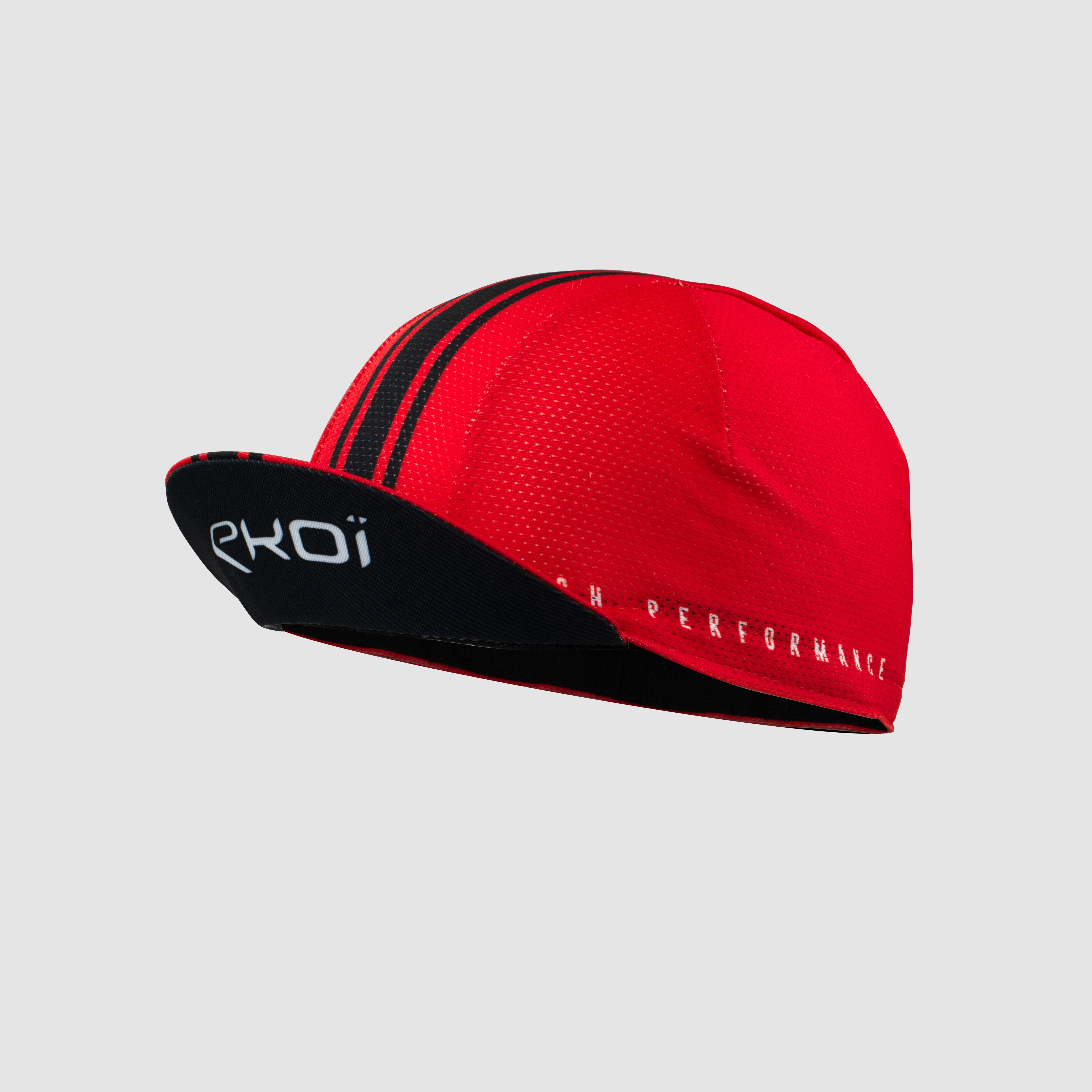 EKOI Perf LINEAR Cycling Cap Red