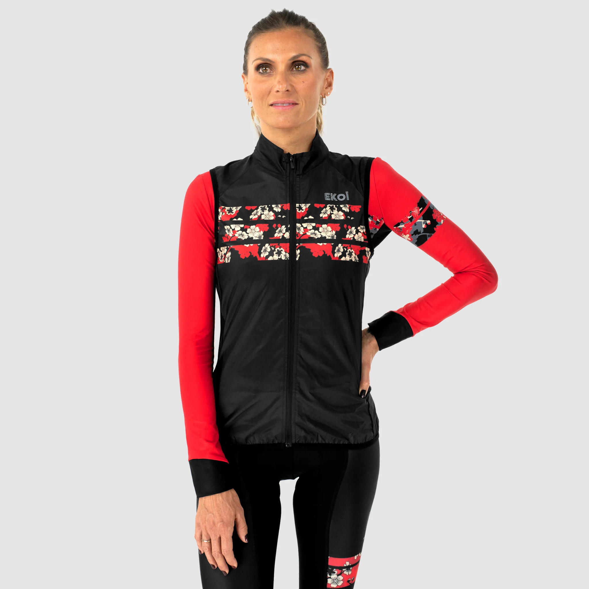 Nathalie Simon Black windproof gilet by EKOÏ