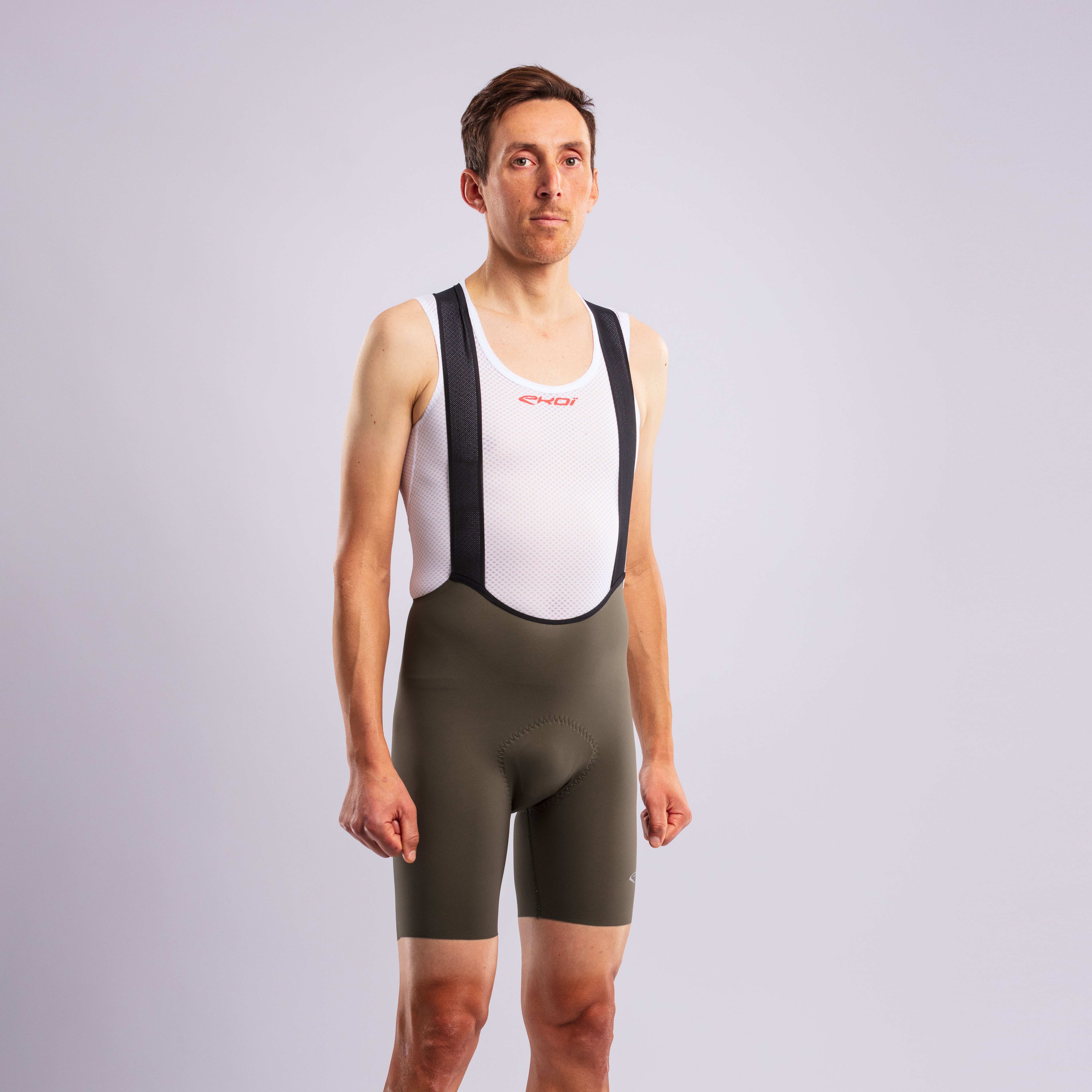 EKOI SUPERSOFT Short Bib Shorts Khaki