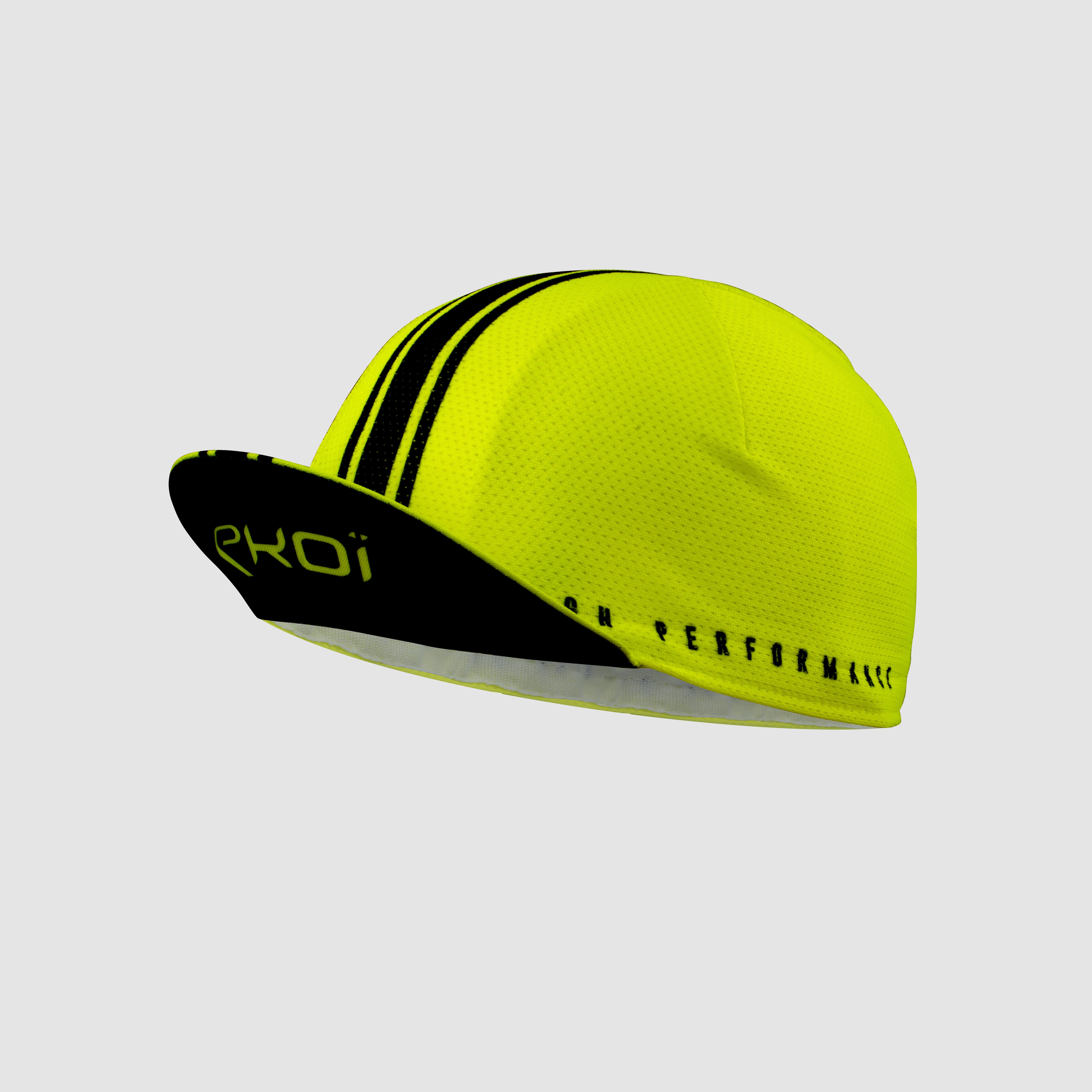 EKOI Perf LINEAR Cycling Cap Yellow
