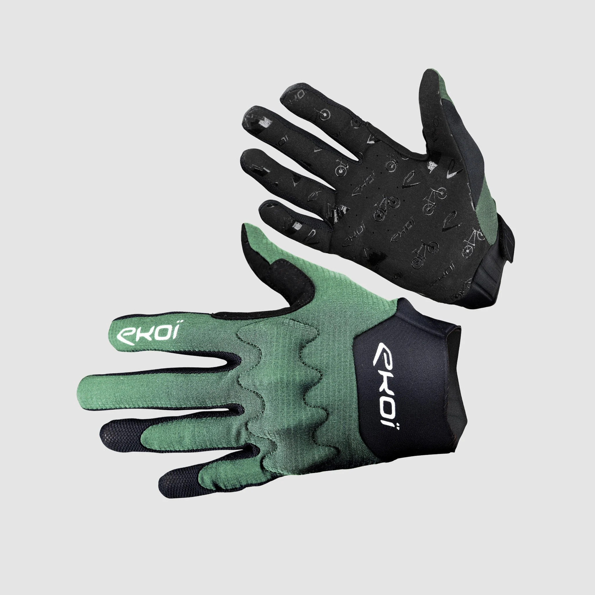 Gloves MTB EKOI Protect Green