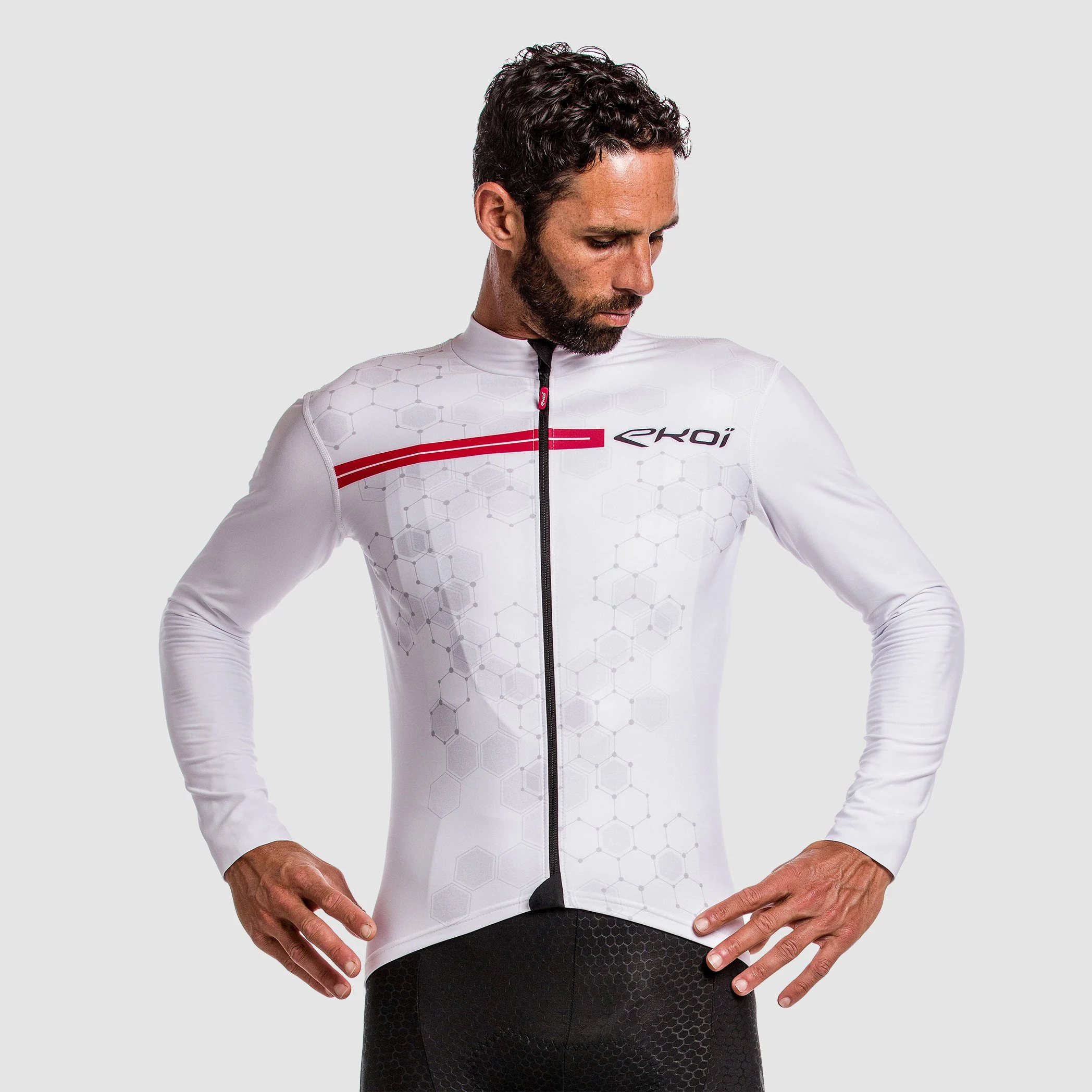 LONG SLEEVES JERSEY EKOI ATOM WHITE