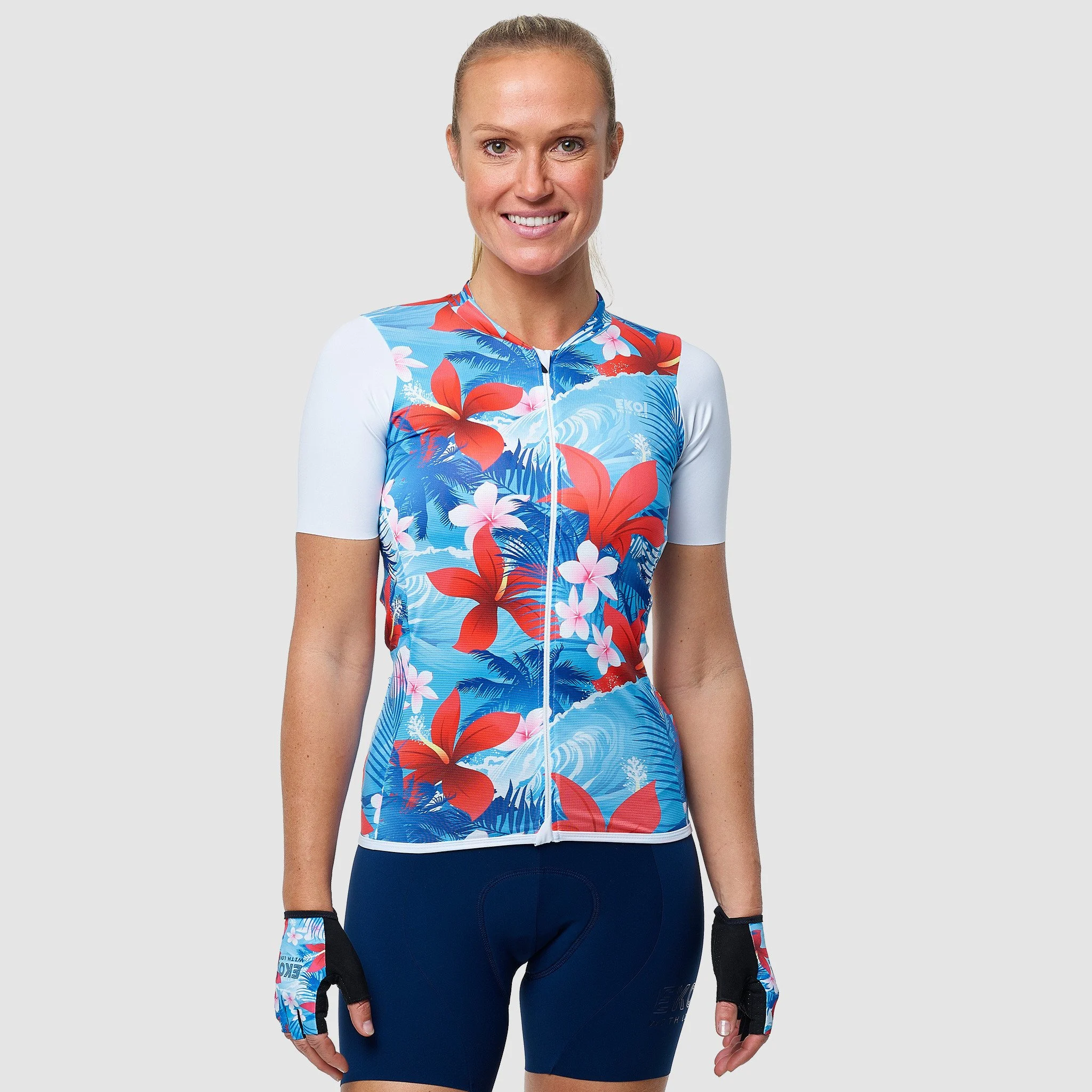 Women Jersey EKOI TROPICAL Blue