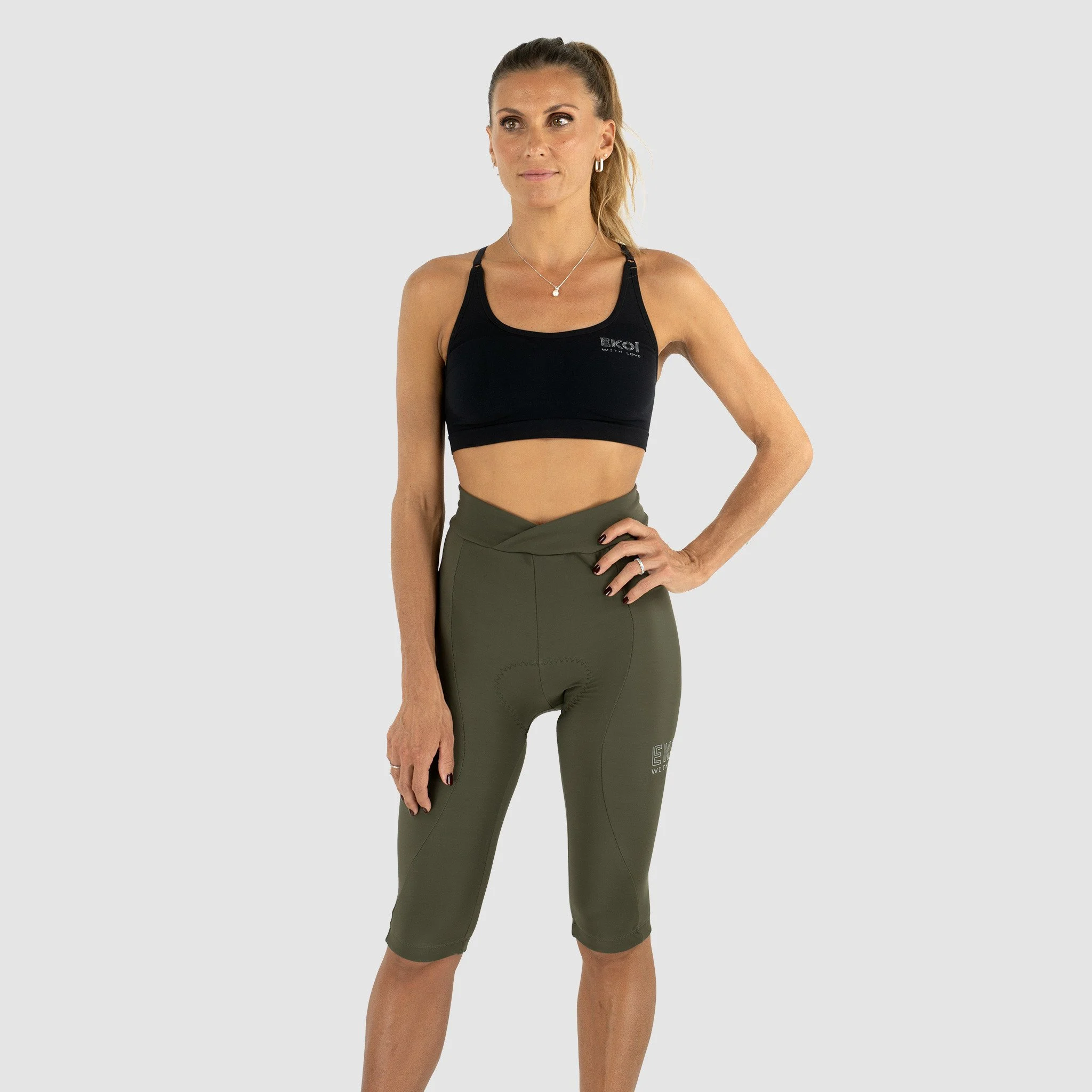 EKOI Women's Kkaki 3/4 bib knicks