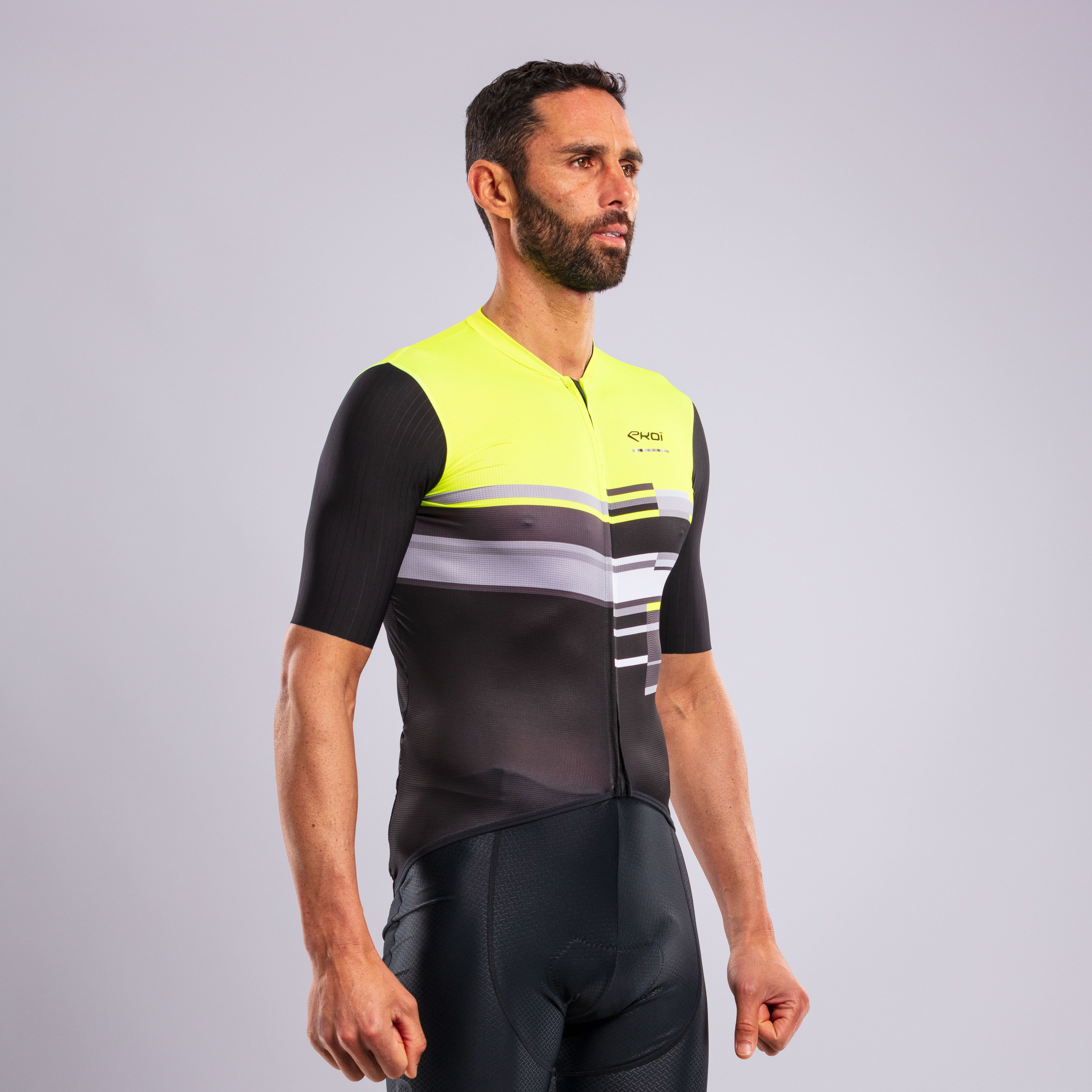 EKOI COLOR BLOCK jersey Fluorescent yellow