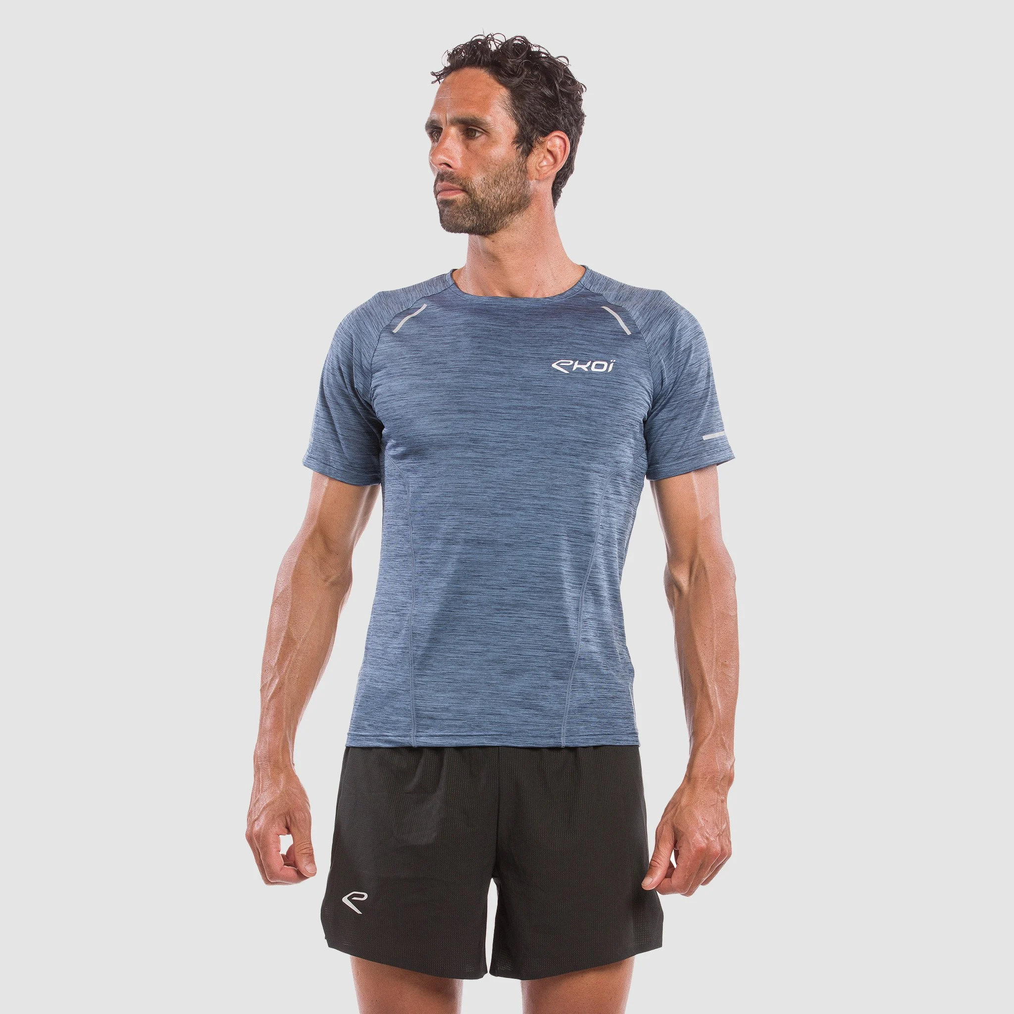 MEN TEE SHIRT PERFORMANCE EKOI RUN BLUE