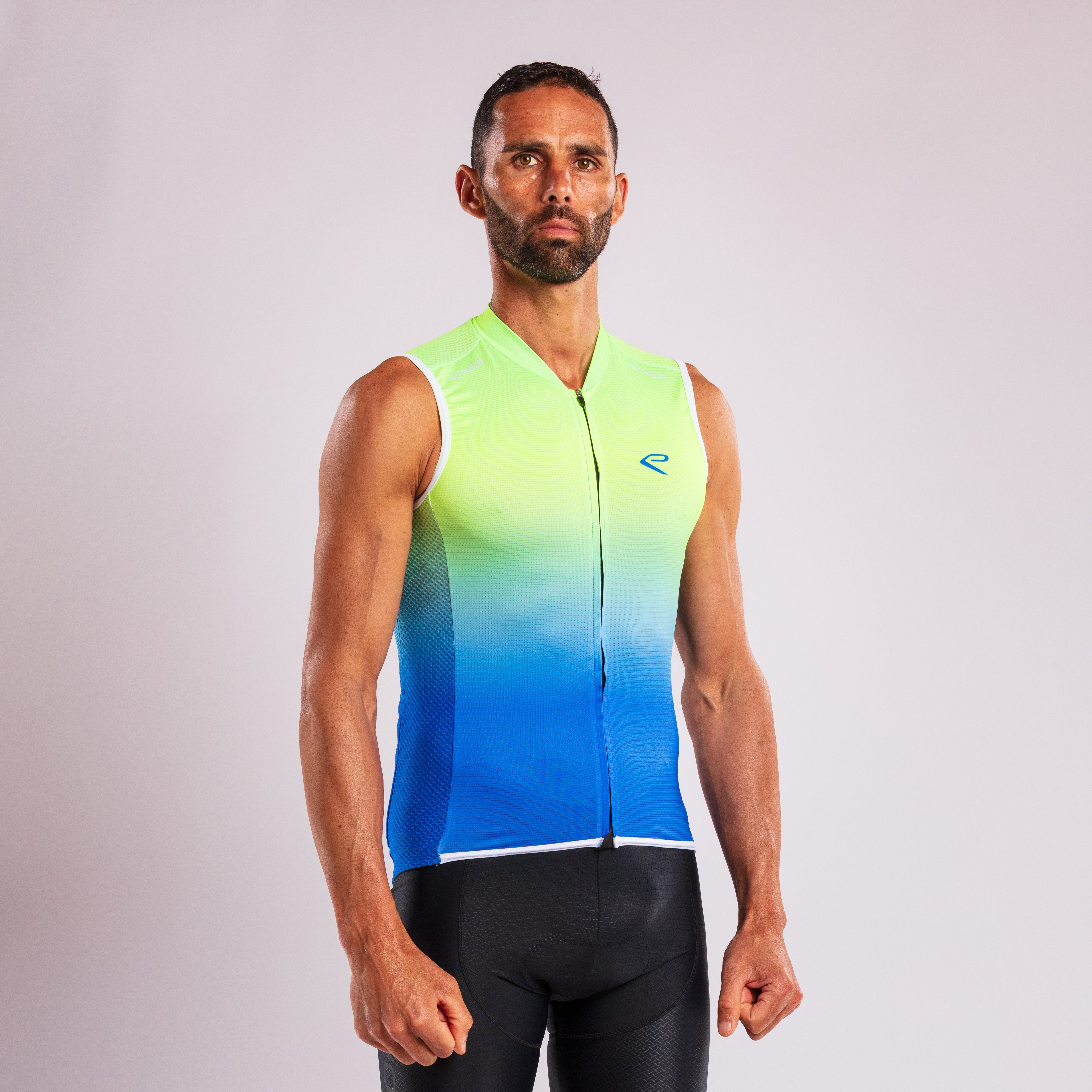 EKOI SLEEVELESS SUMMER JERSEY NEON BLUE