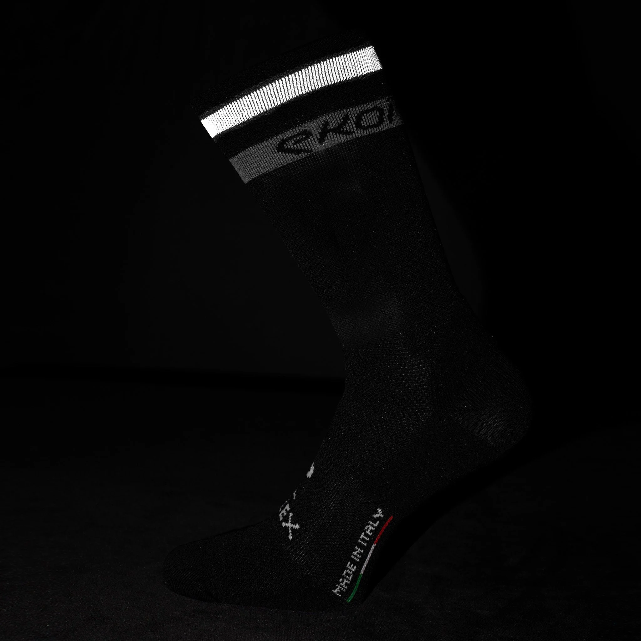 EKOI REFLECT BLACK 18CM CYCLING SOCKS