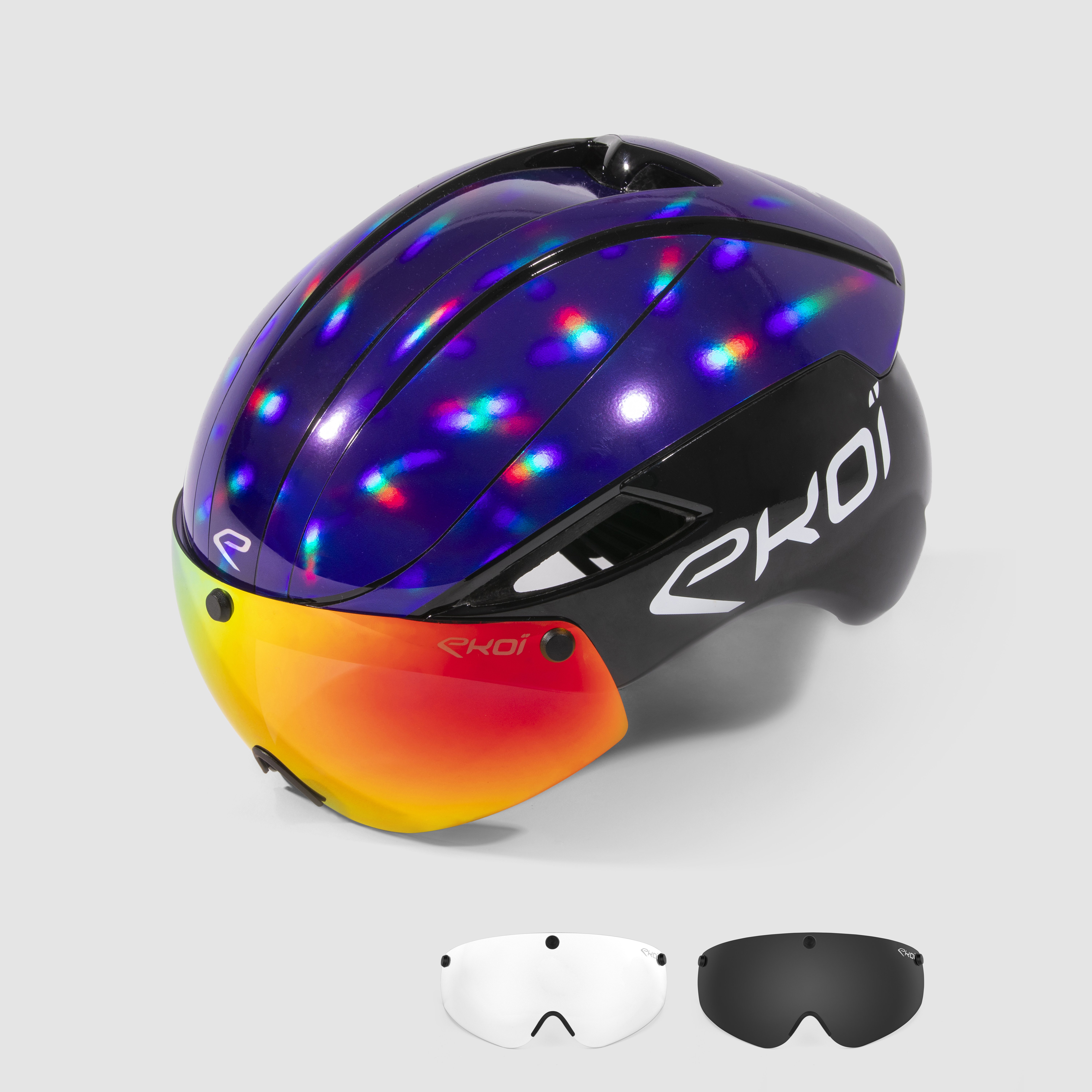 Casque EKOI AERO16 LTD Holographique Violet